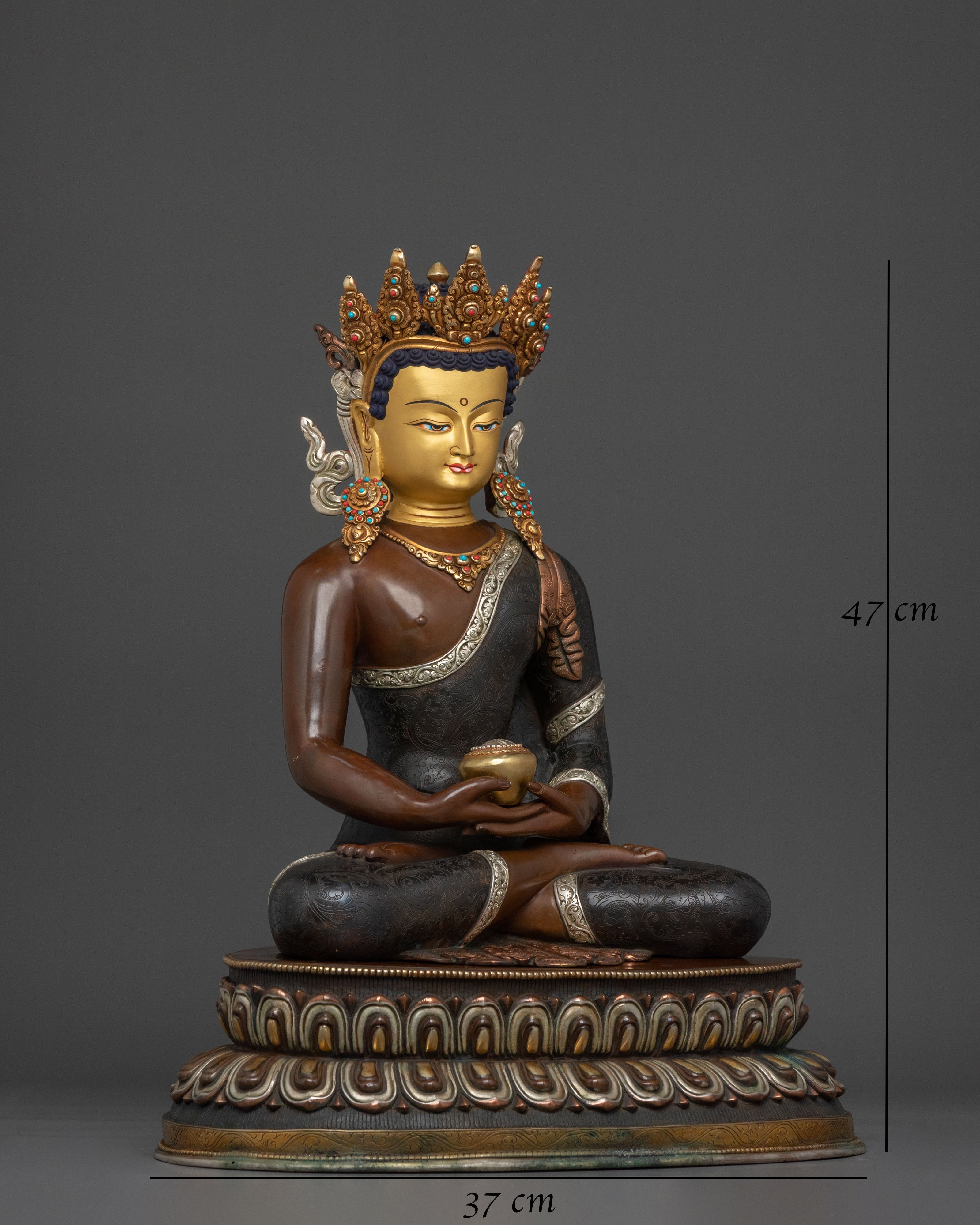 Pure Land Figurine of Amitabha Buddha | Sacred Tibetan Buddhist Figurine