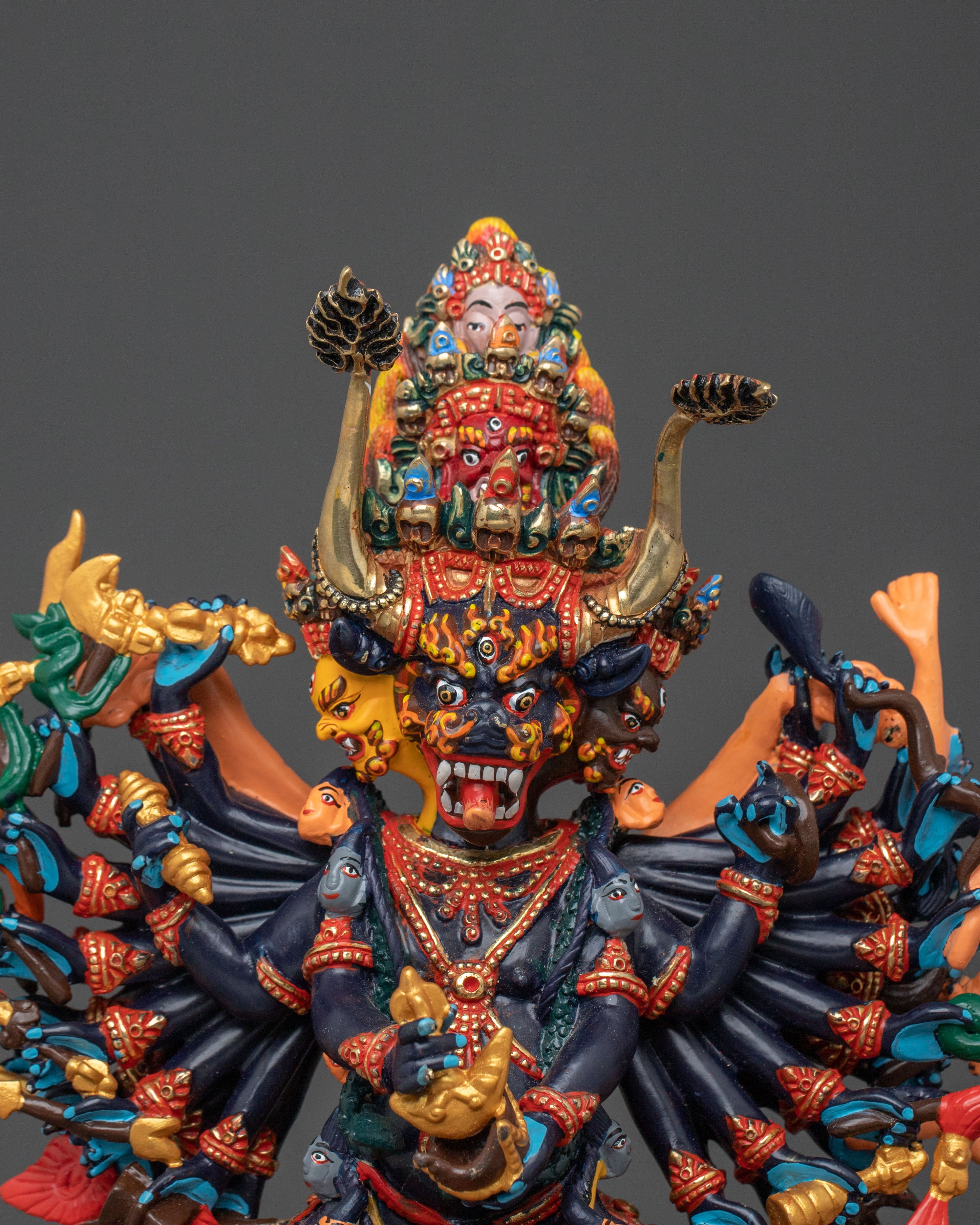 Tibetan Protector Yamantaka Statue | Wrathful Deity of Wisdom & Protection
