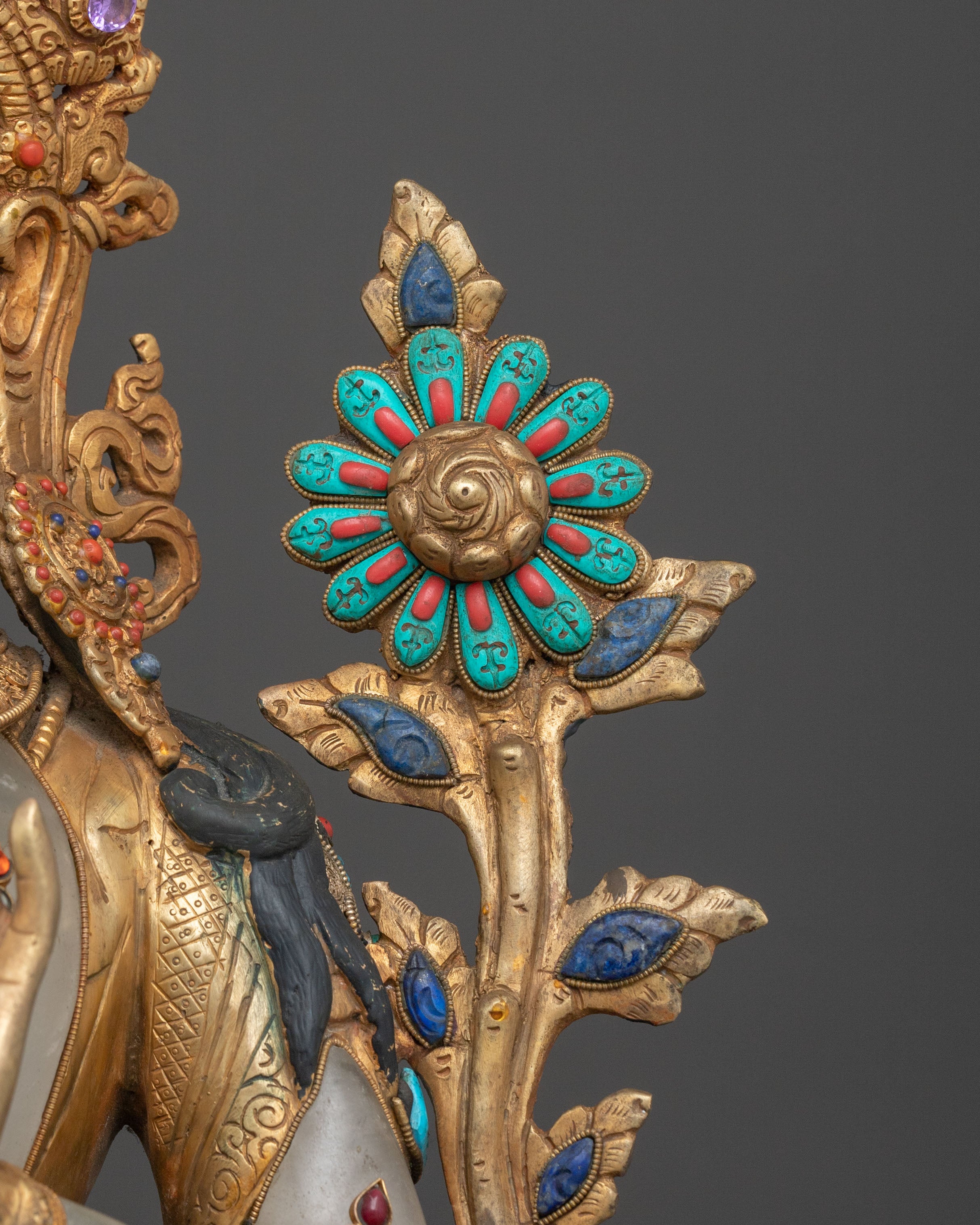 Green Tara Healing and Blessing Statue | Himalayan Buddhist Art