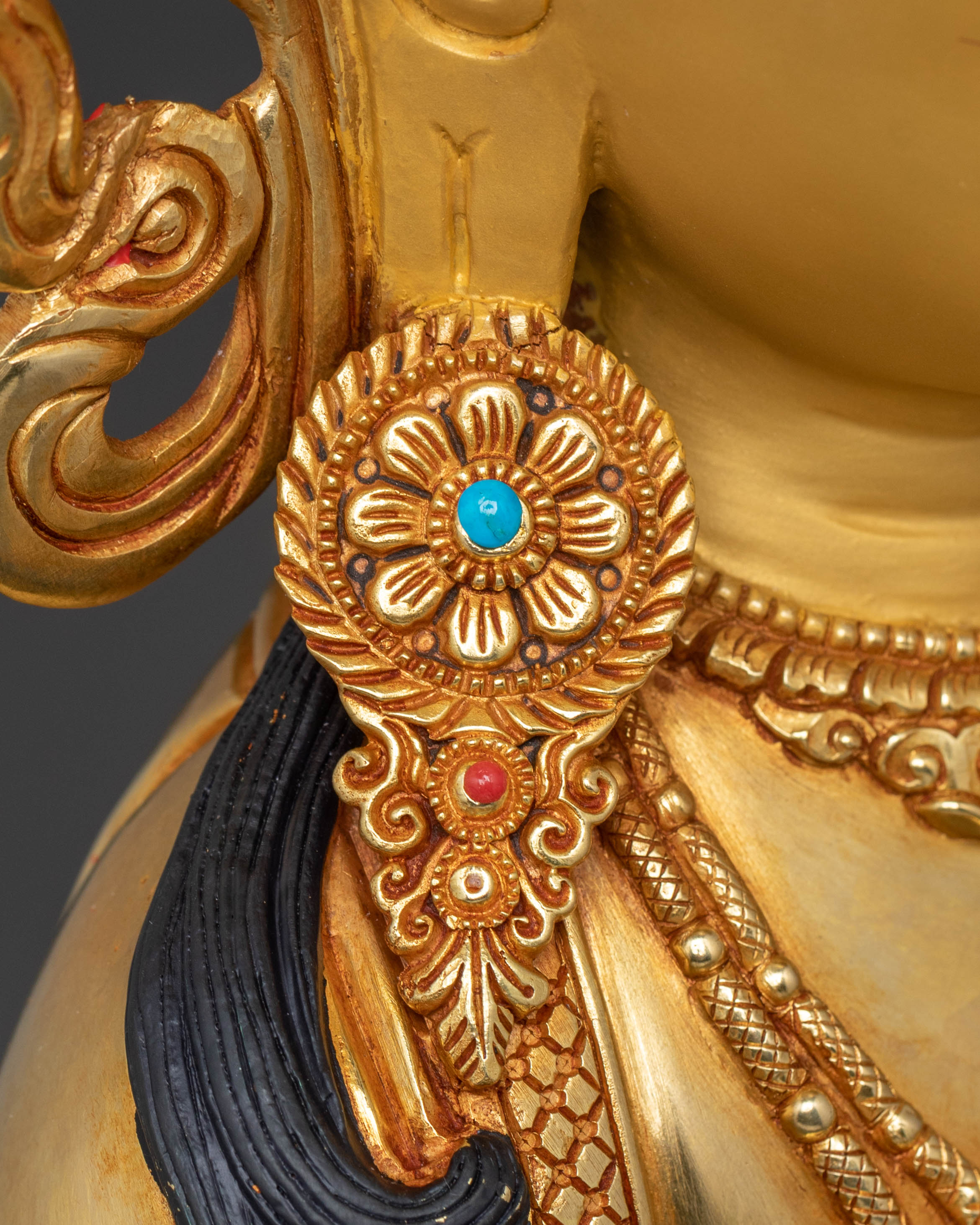 Handcrafted 24K Gold Gilded Amitayus Statue | Symbol of Longevity