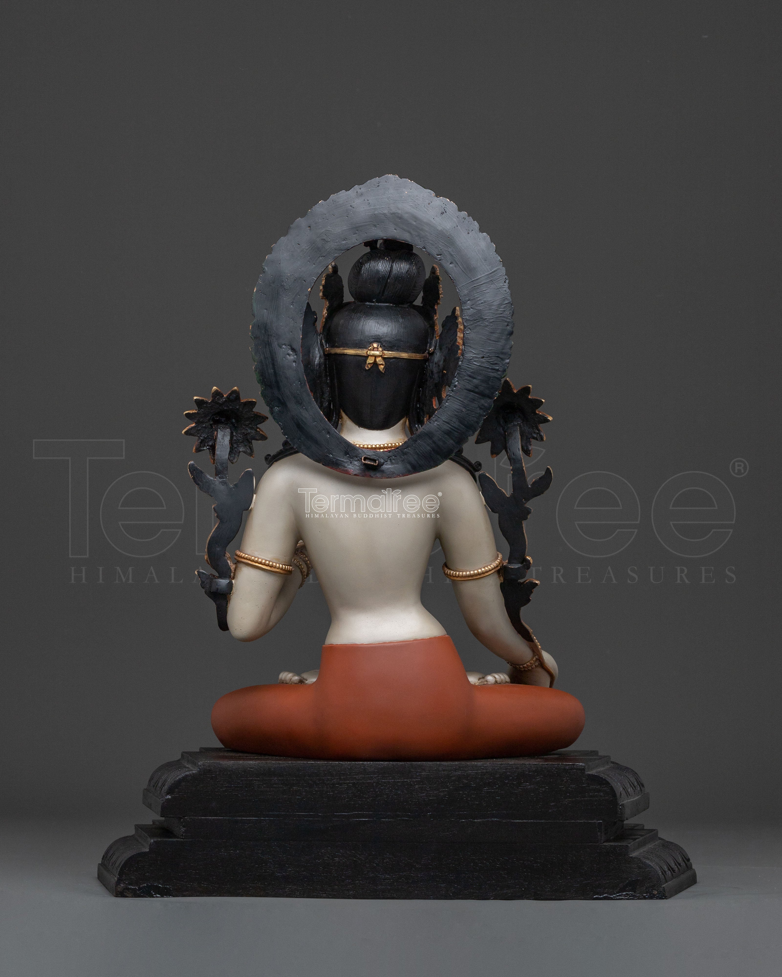 White Tara: Radiant 24K Gold Gilded Sculpture