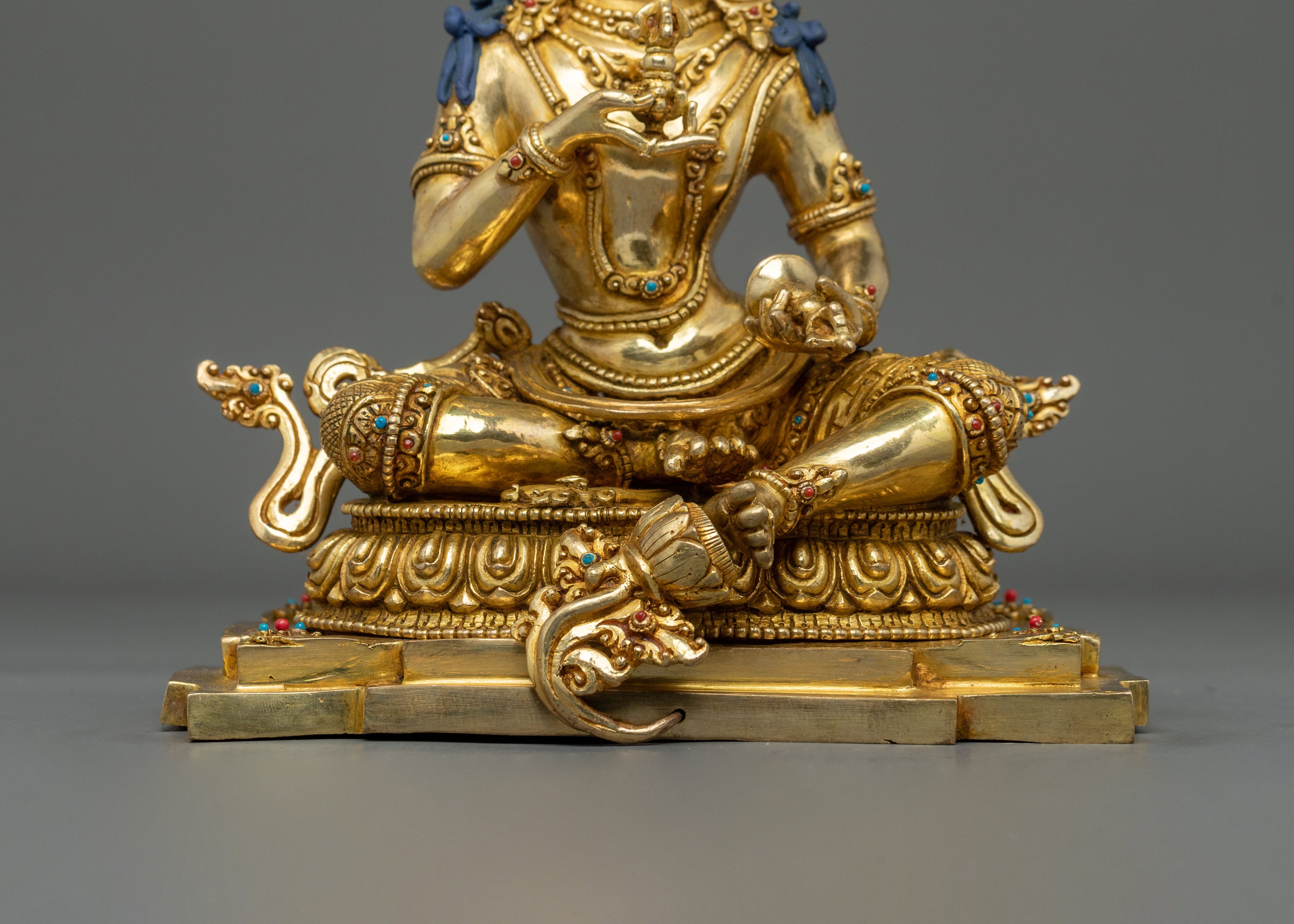 Vajrasattva Handcrafted 24K Gold Gilded Statue