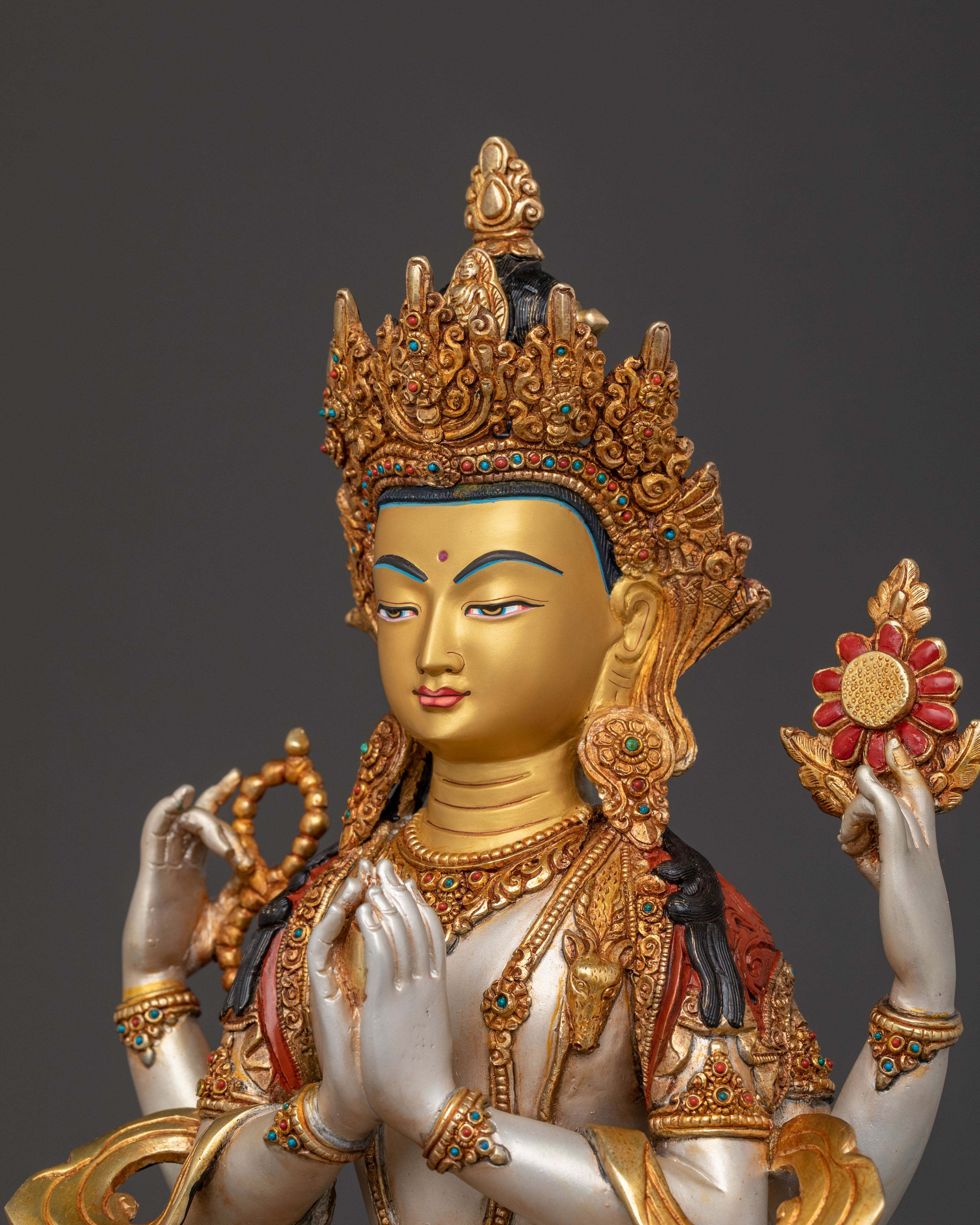 Four Armed Chenrezig Statue | Mercy Figure
