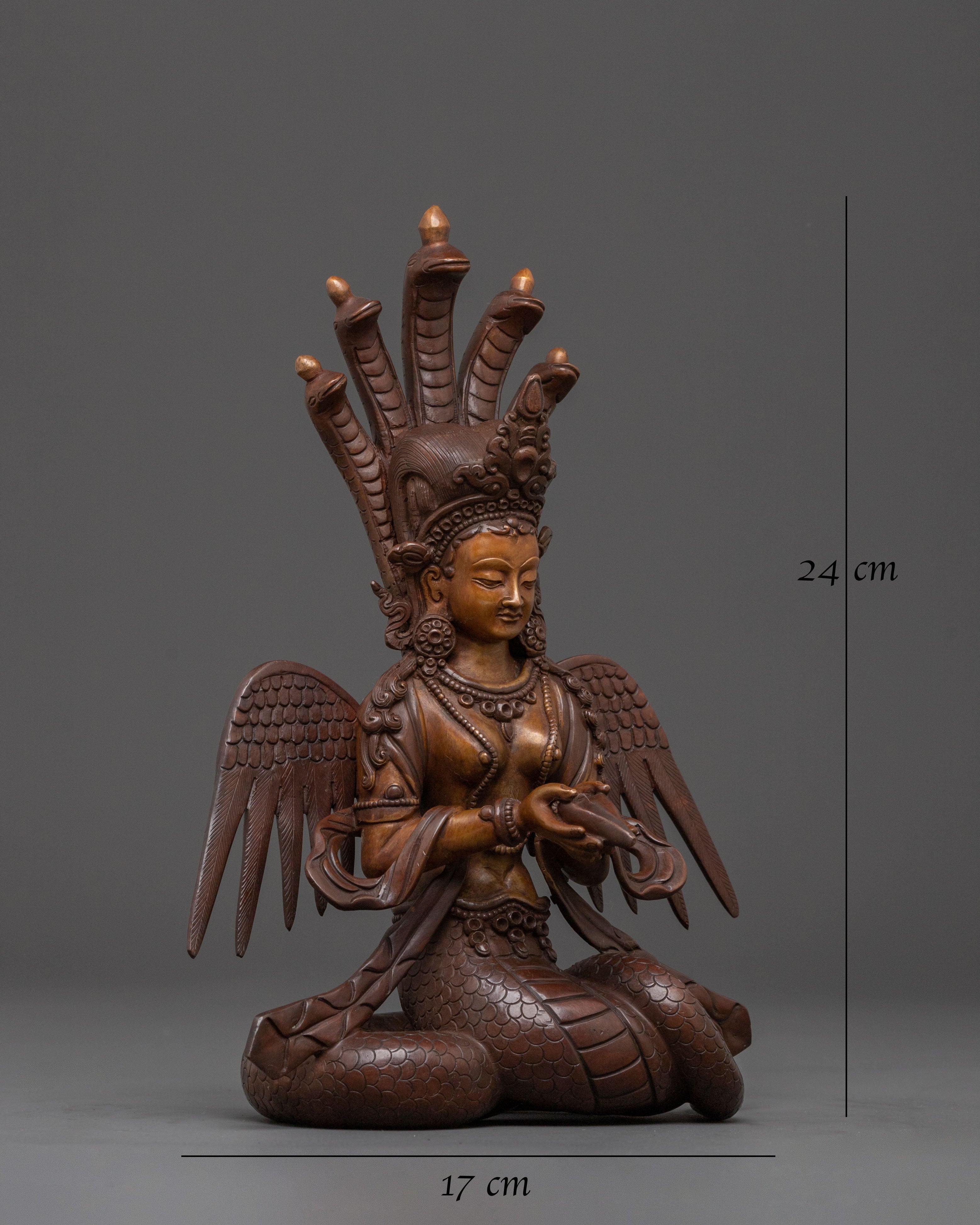 Nagkanya Statue Sacred Serpent Deity for Rituals