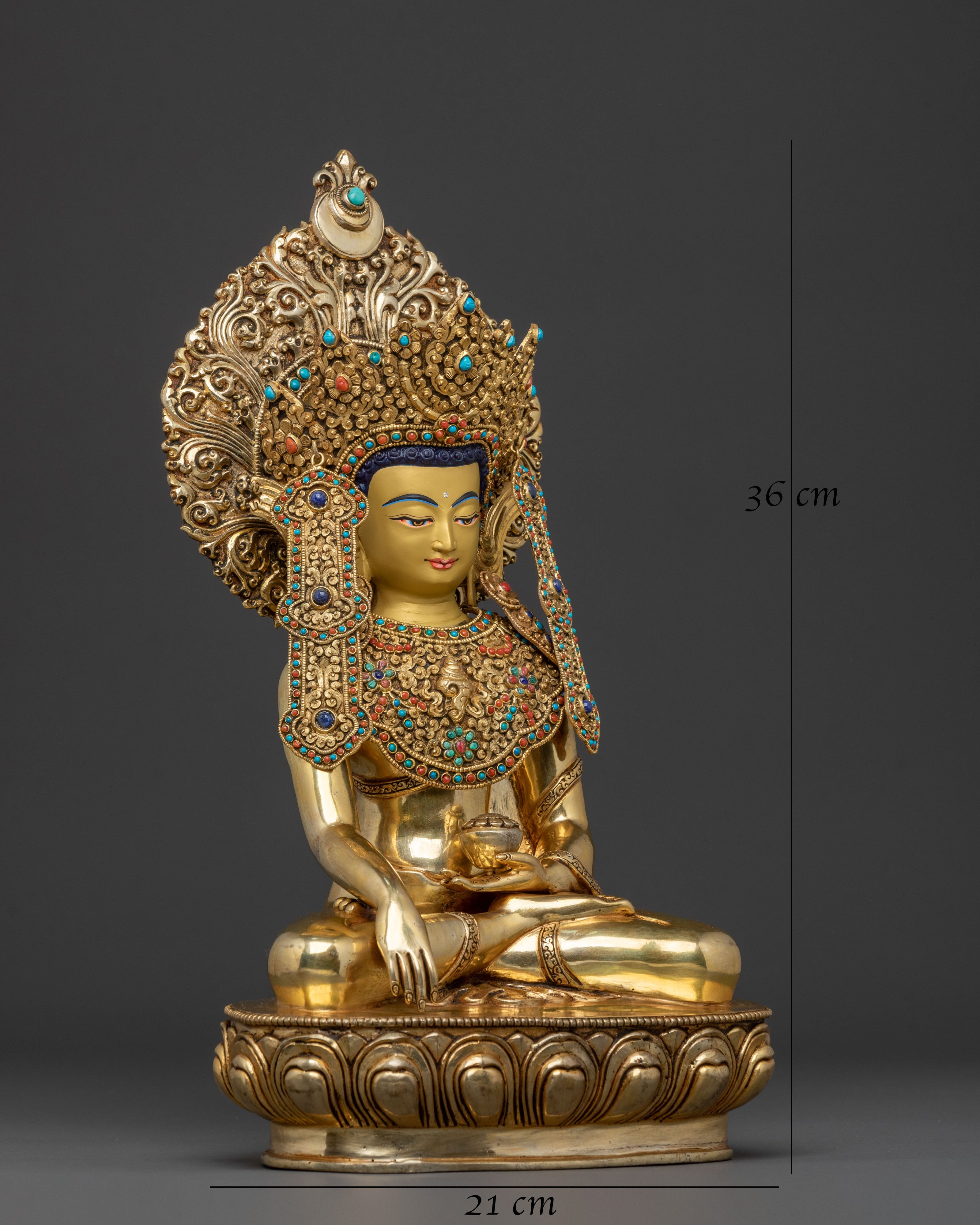 Crown Shakyamuni Buddha Statue | Spiritual Awakening
