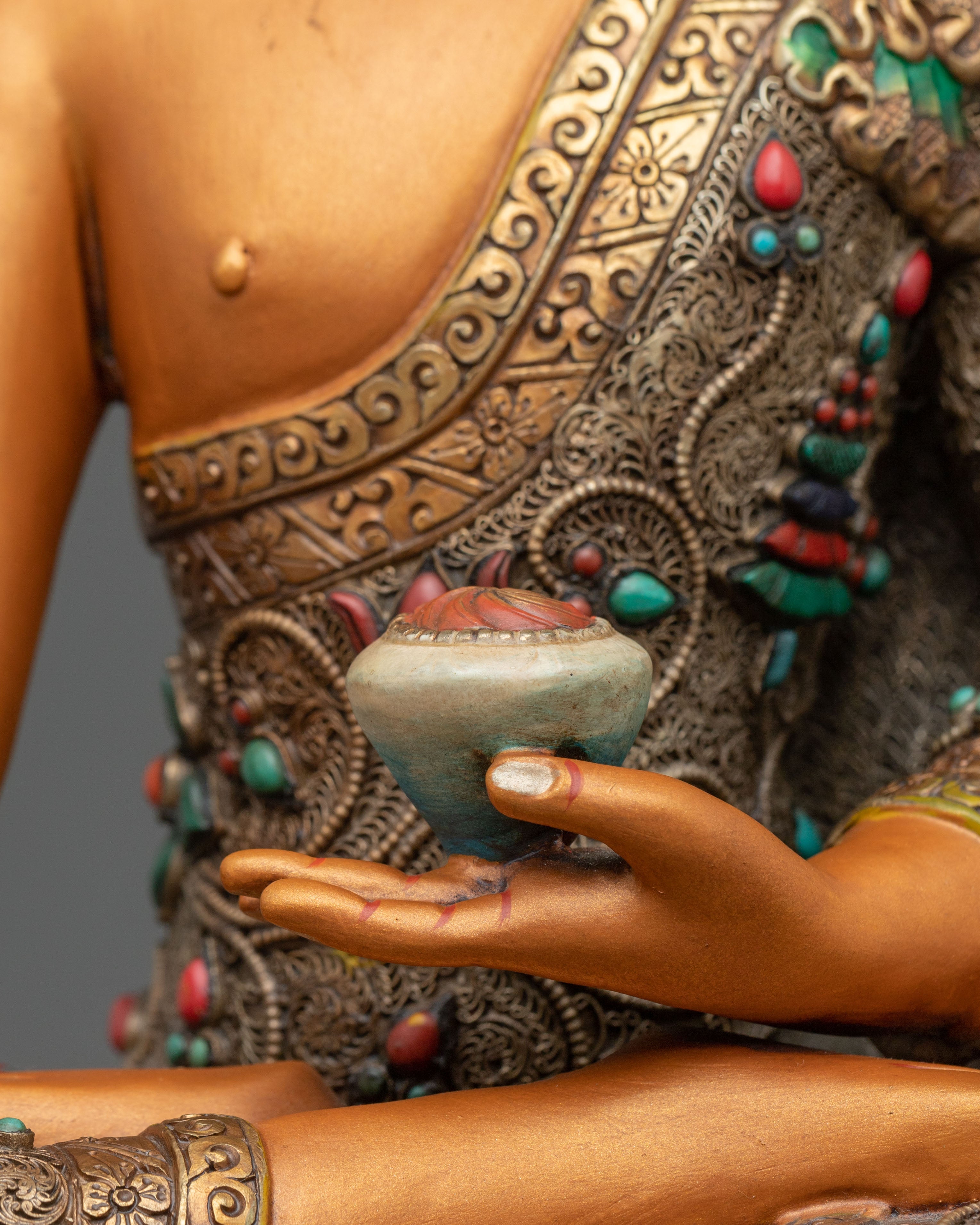 Shakyamuni Buddha Himalayan Statue | Exquisitely Gilded