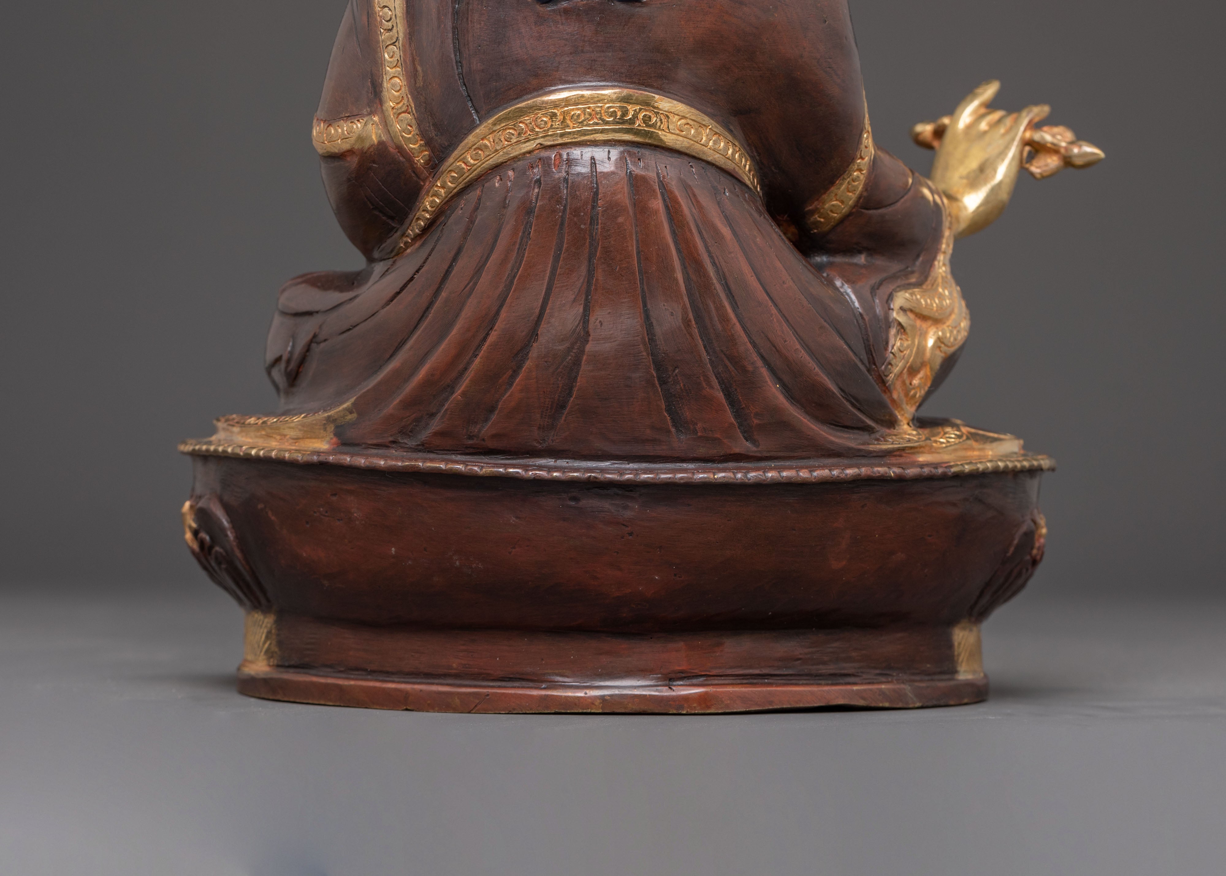 Handcrafted Copper Statue of Guru Rinpoche | Tibetan Tantric Master