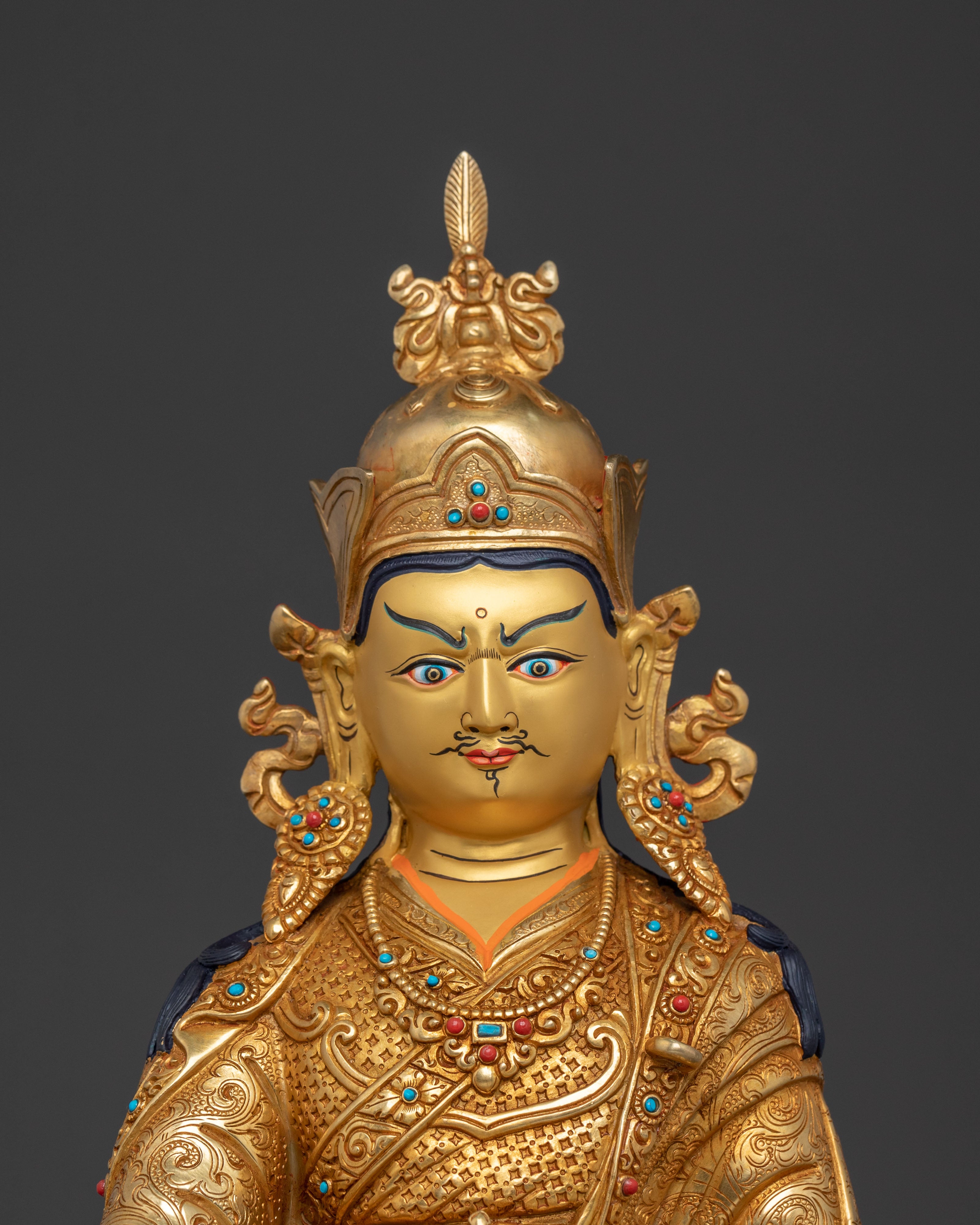 Guru Rinpoche Himalayan Sculpture | Buddhist Shrine Decor