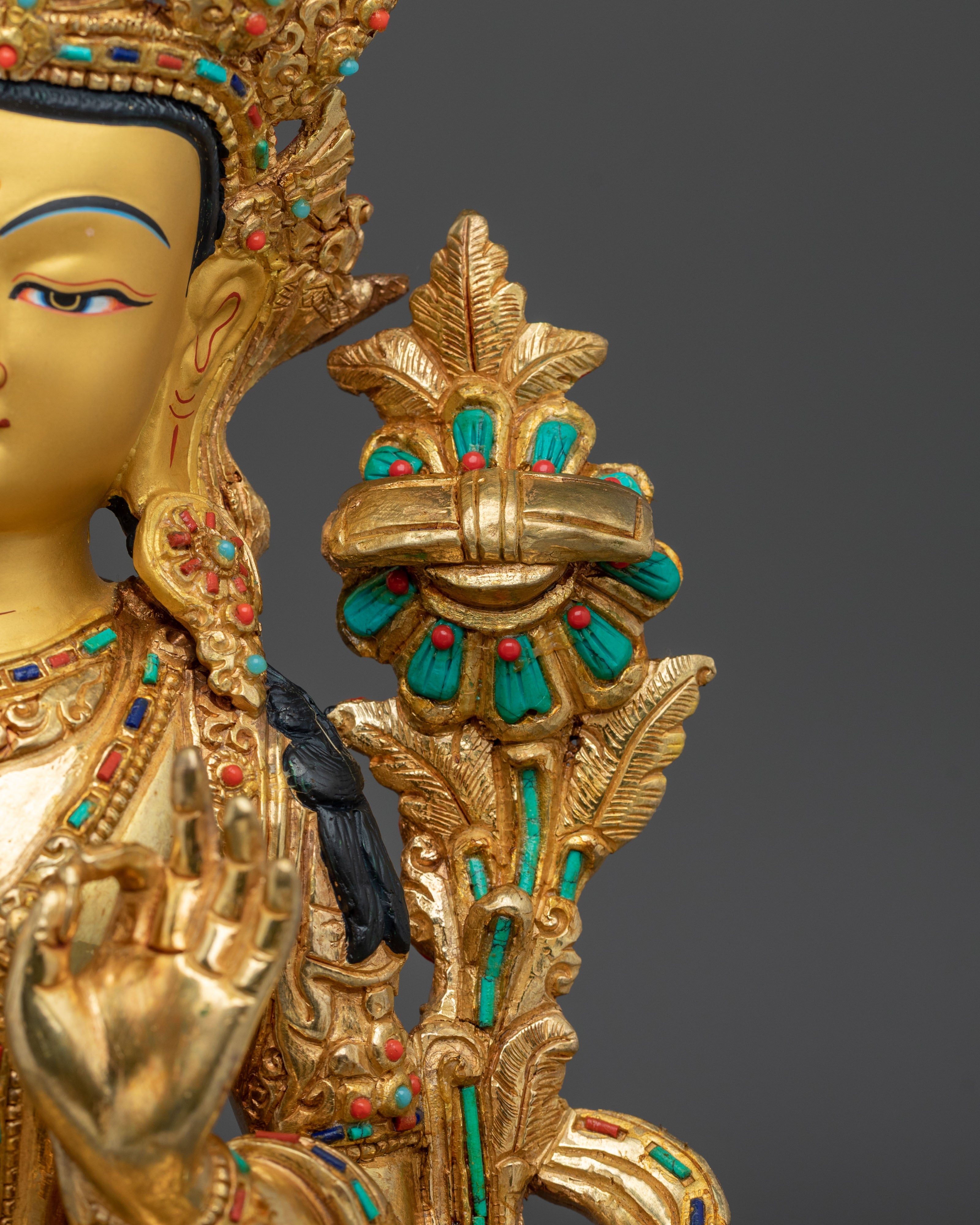 Manjushri Statue: Lotus of Wisdom