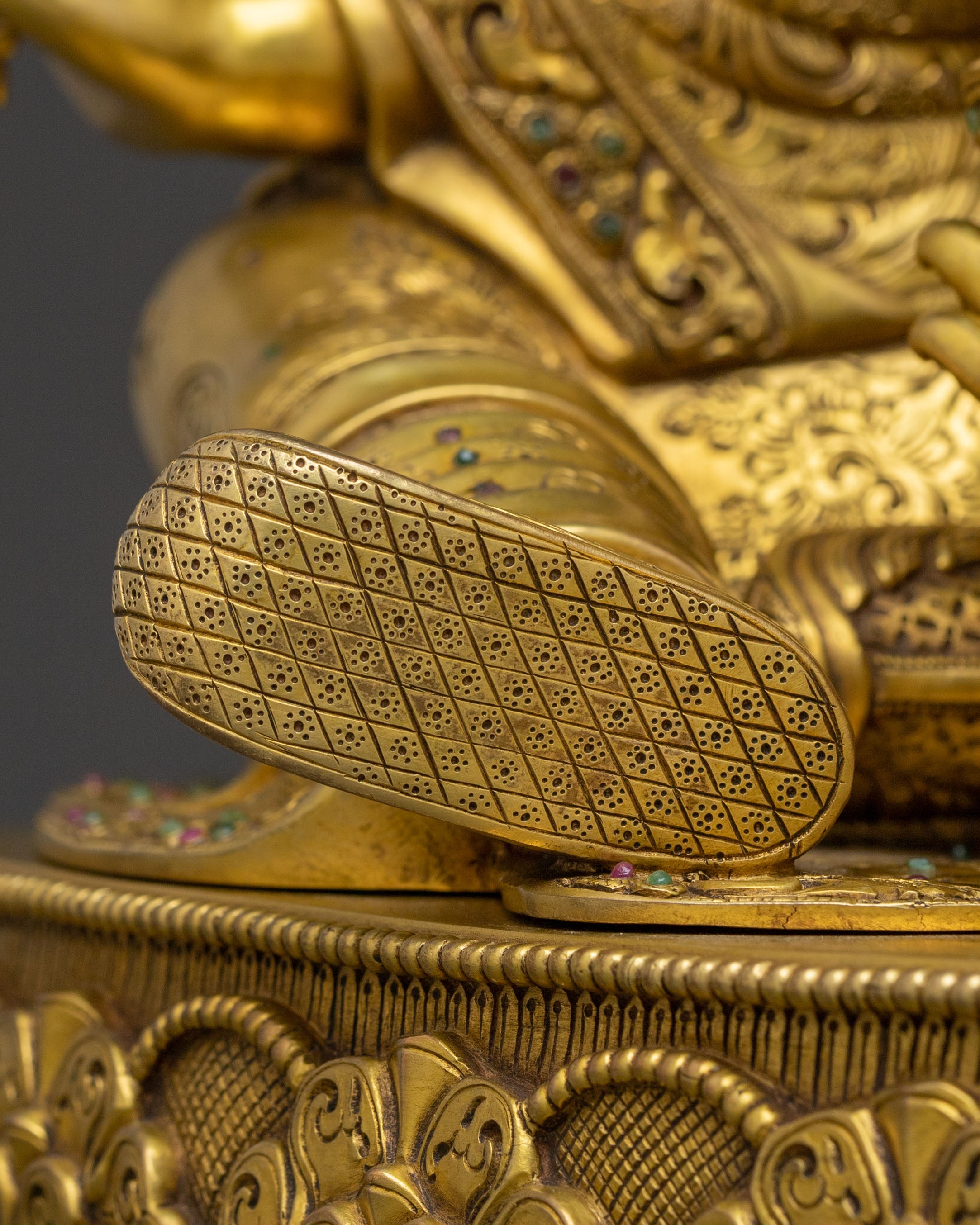 Guru Rinpoche Statue | 24K Gold Gilded Buddhist Master