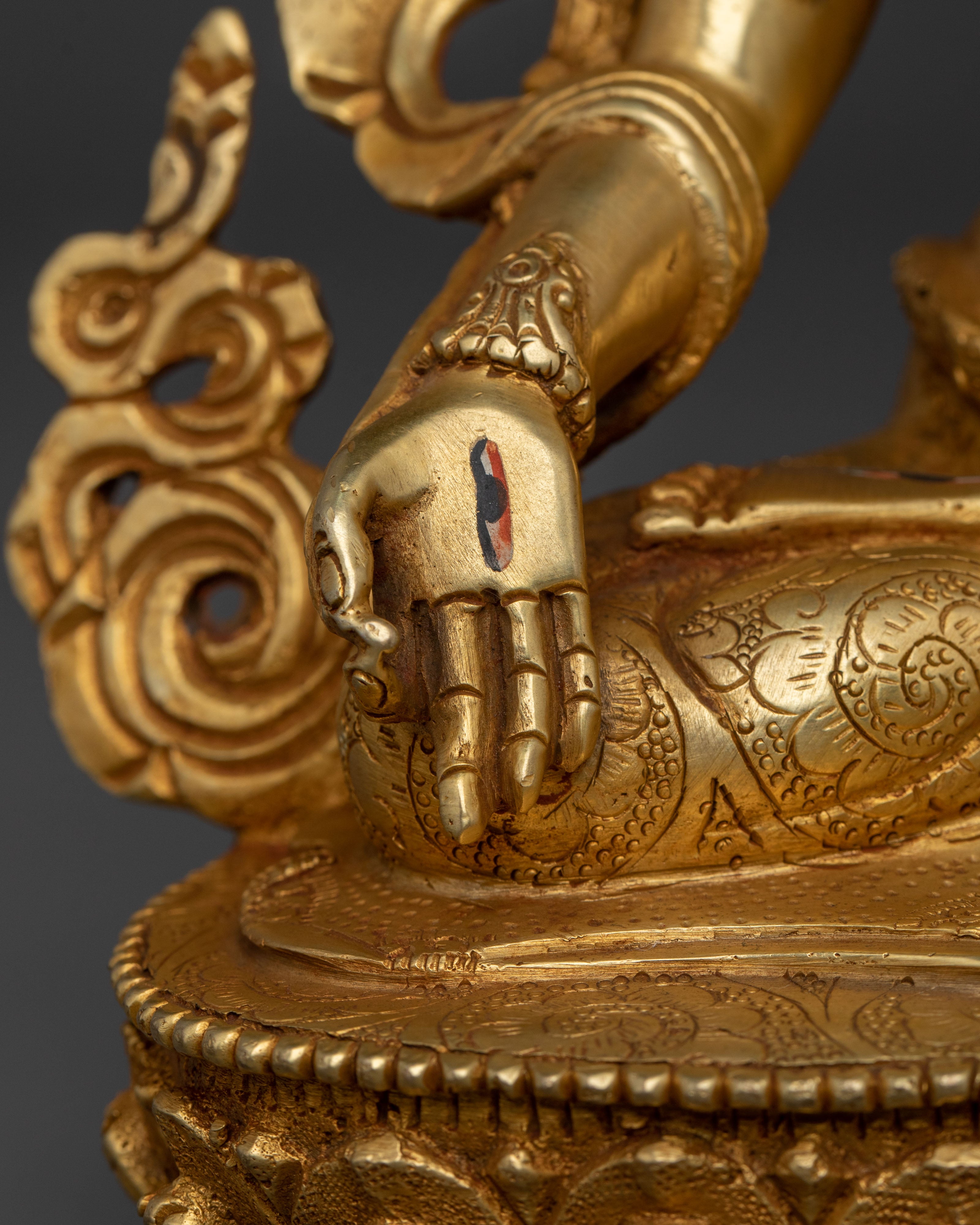 Handcrafted White Tara Statue | Tibetan Buddhist Goddess