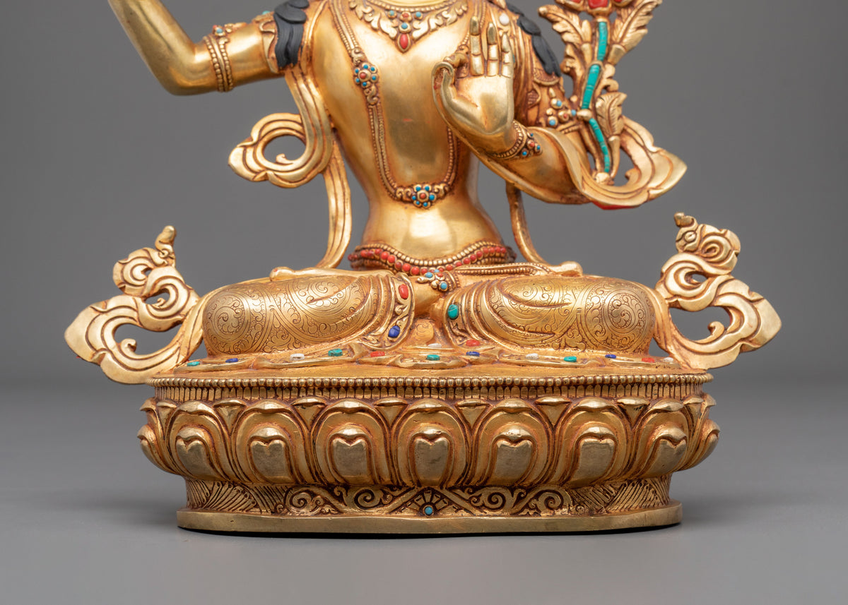 Manjughoṣa Statue | The Radiant Voice of Wisdom