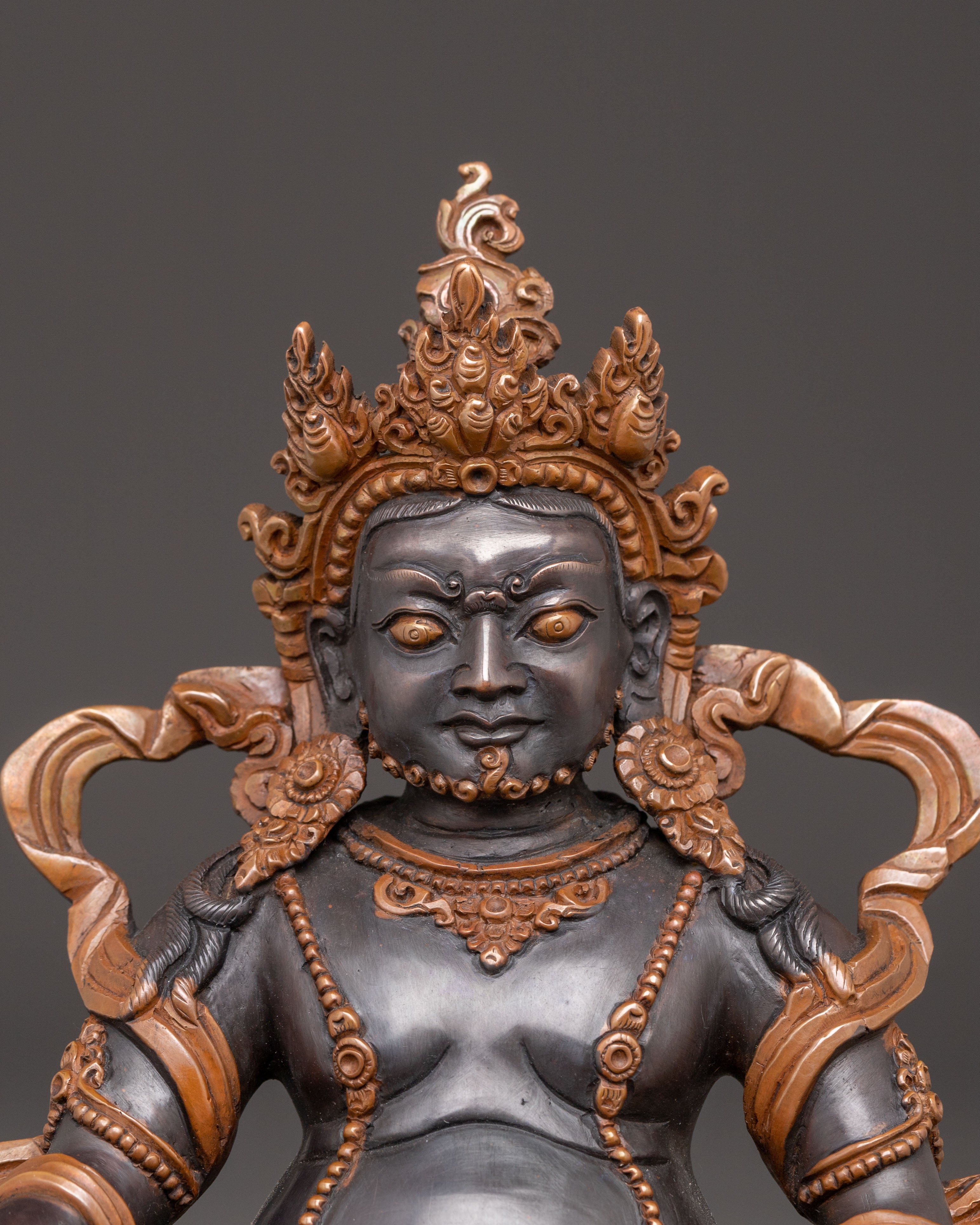 Dzambhala Statue of Wealth and Power | Traditional Buddhist Wealth Deity
