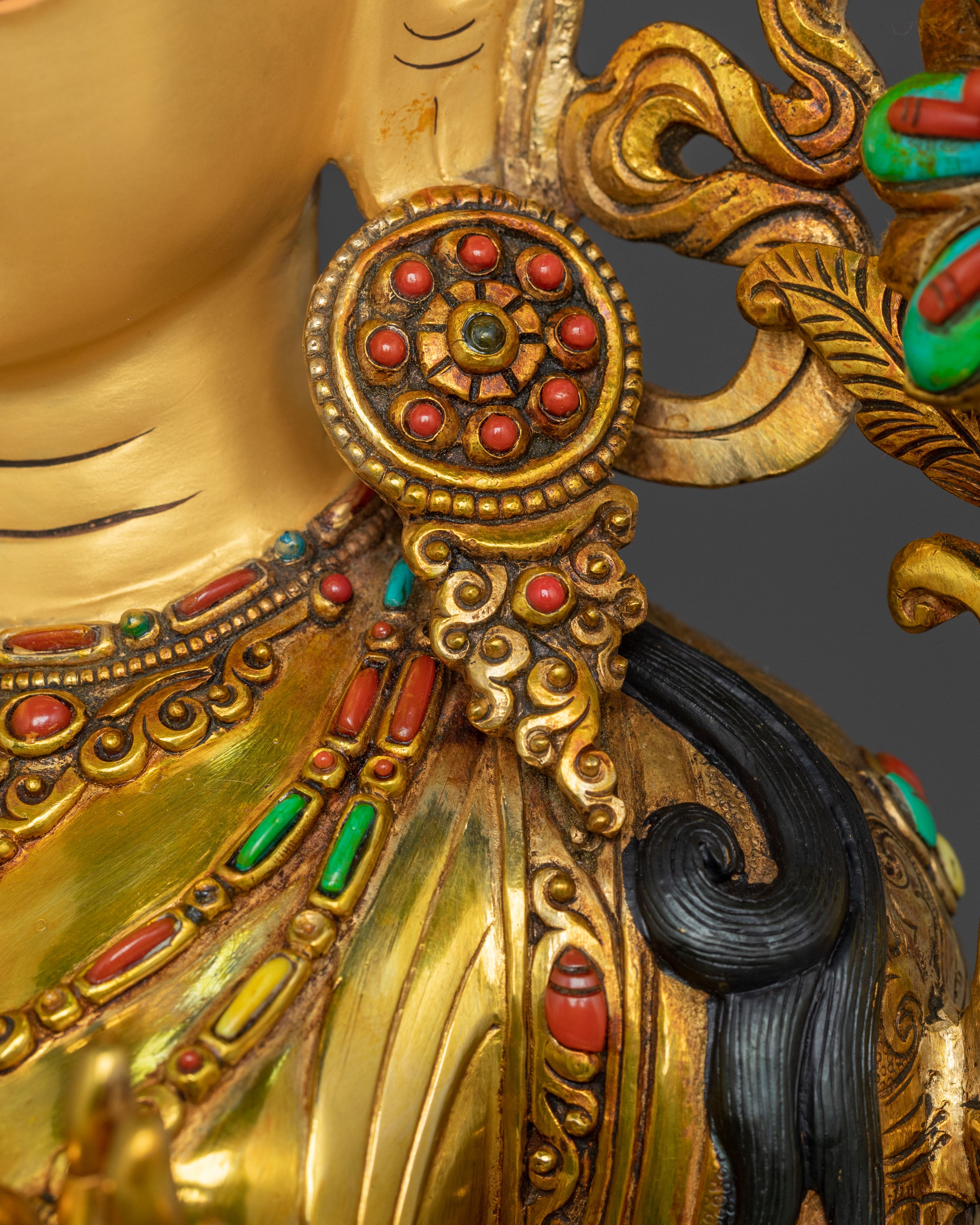 Tibetan Buddhist Goddess White Tara Statue | Longevity Deity Sculpture