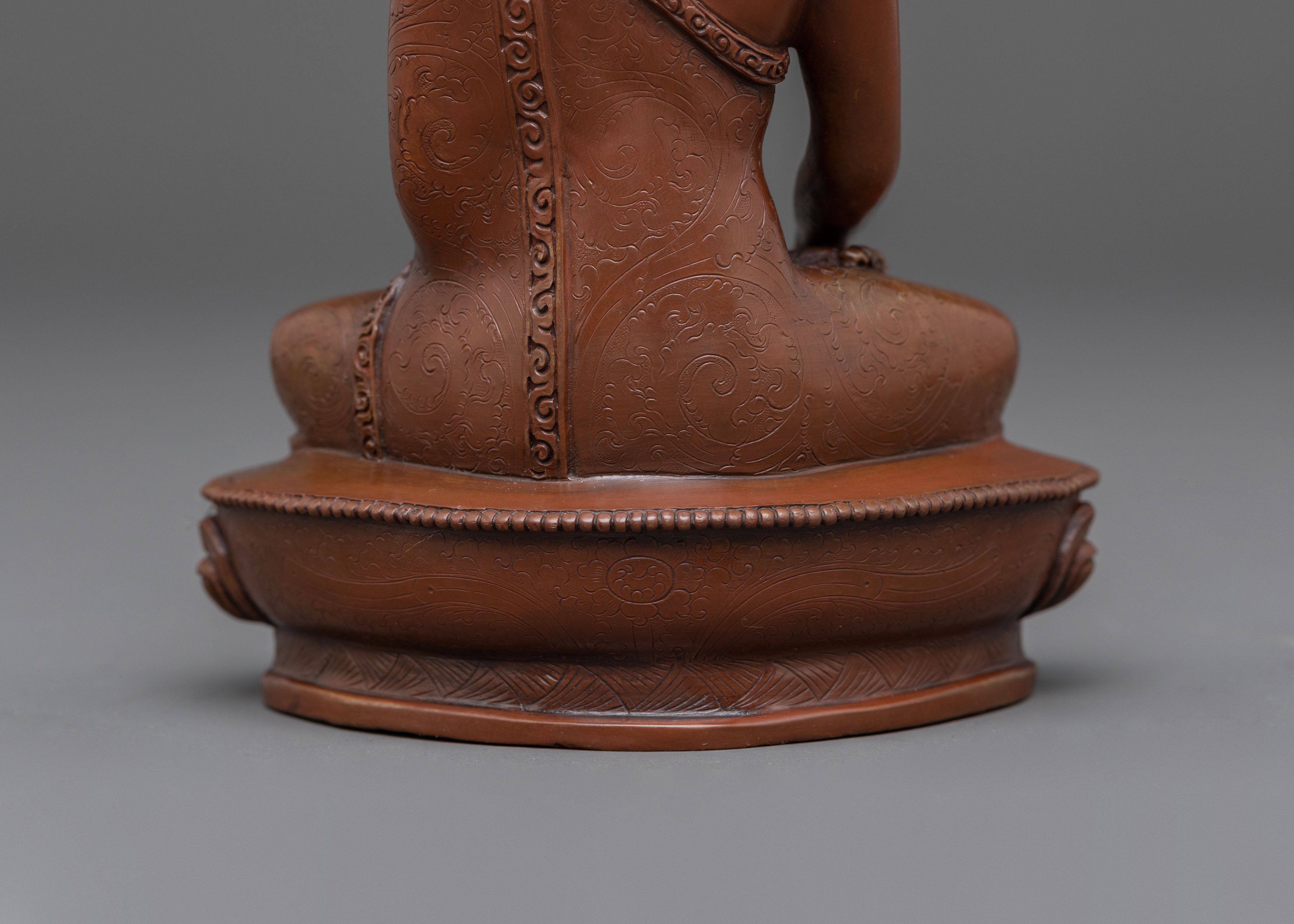 Shakyamuni Buddha Statue | Oxidized Copper Serenity