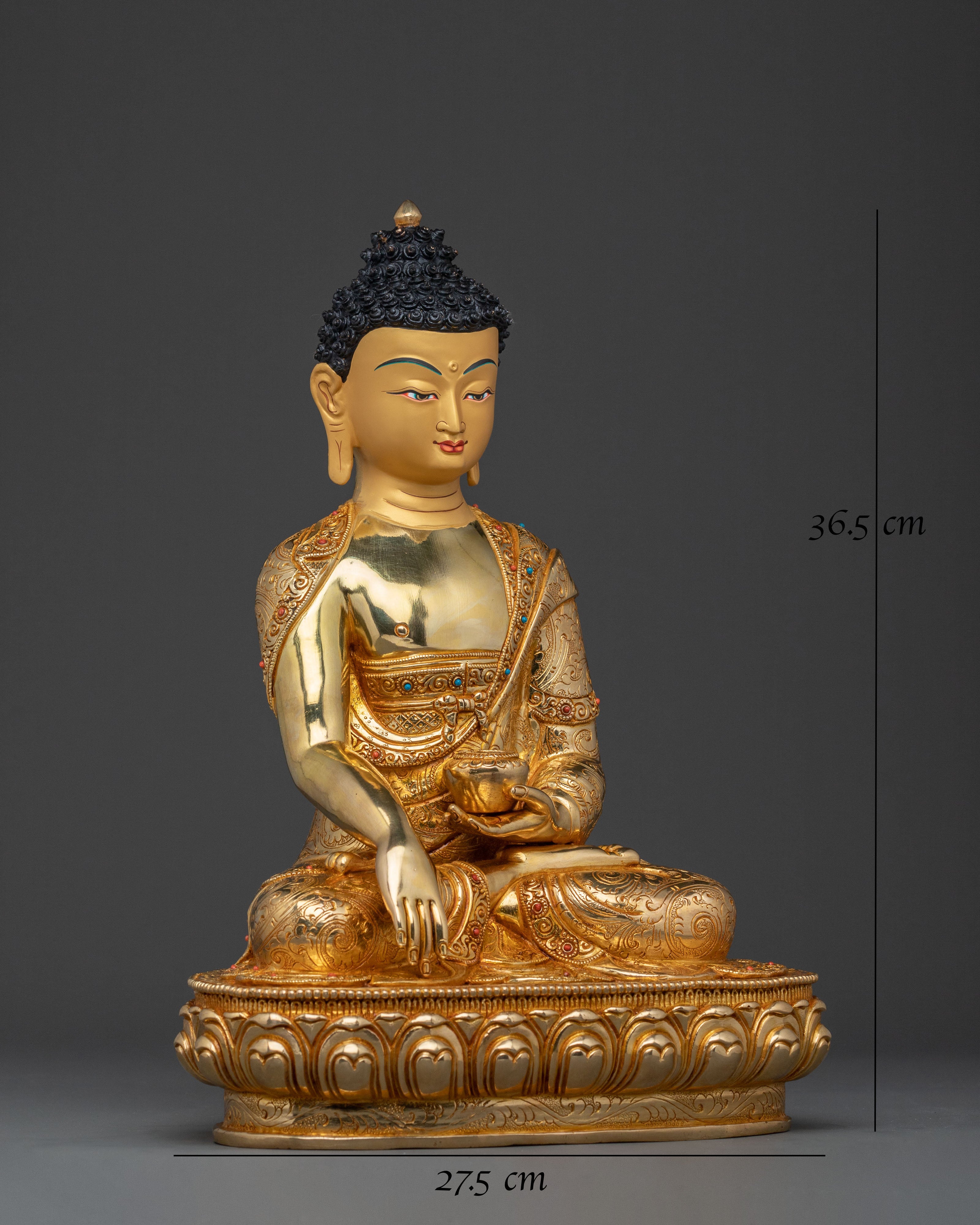 Golden Shakyamuni Buddha Meditation Statue | Home Decor
