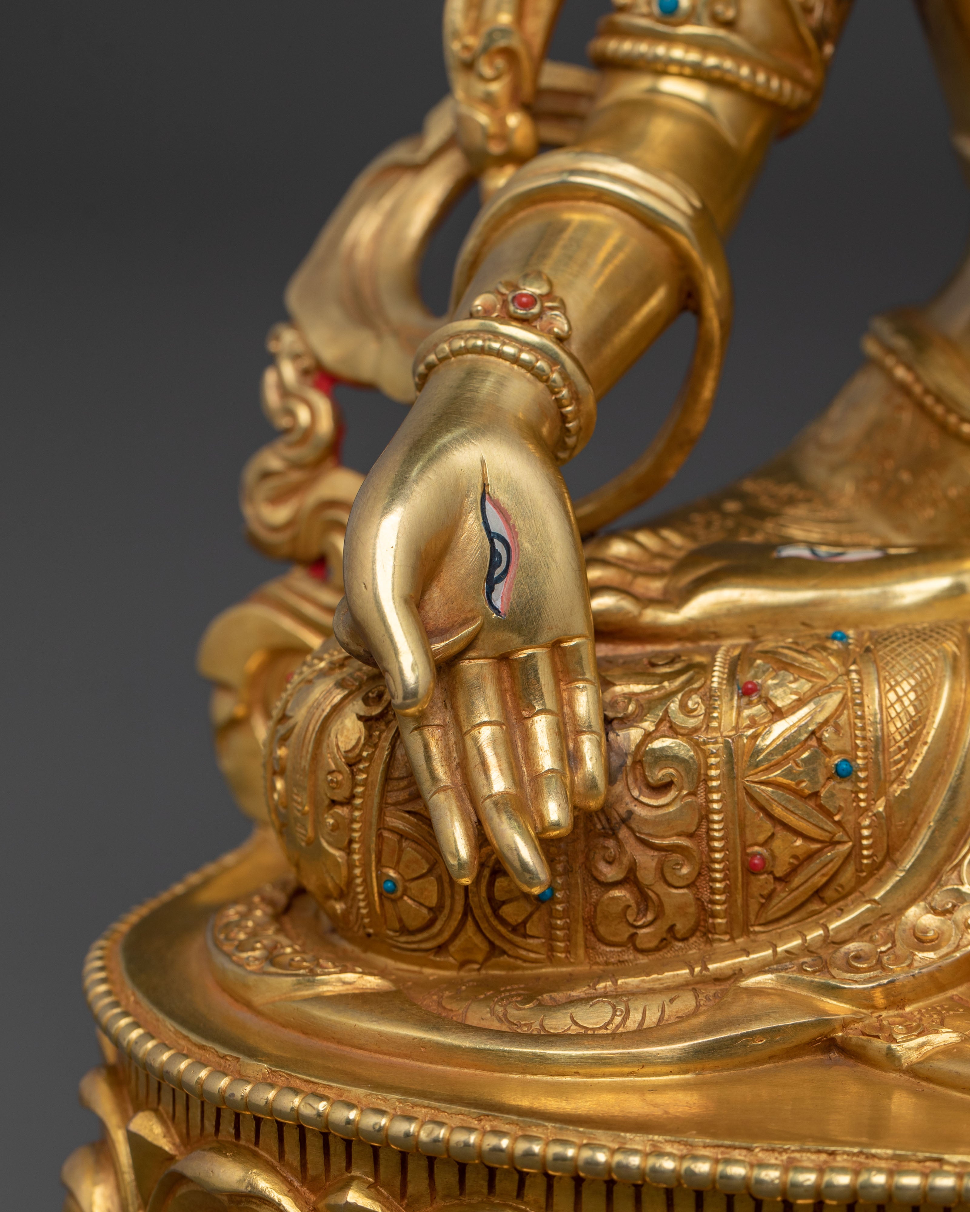 White Tara Golden Statue | Handcrafted Serenity