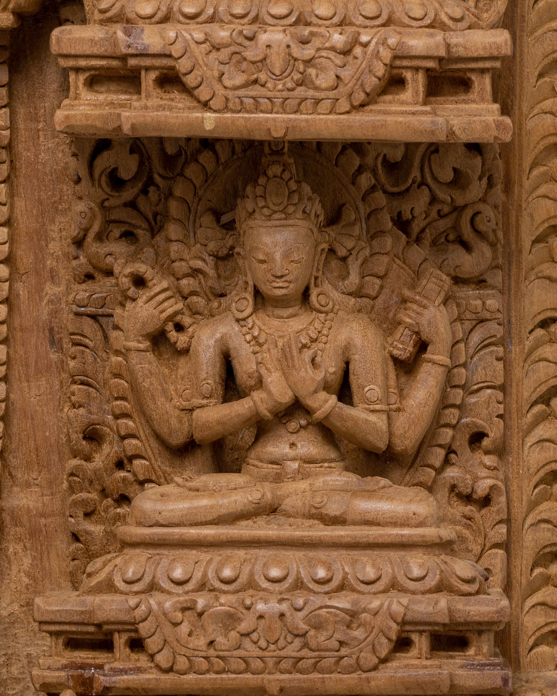 Vajrasattva Purification Wooden Sculpture | Home Decor