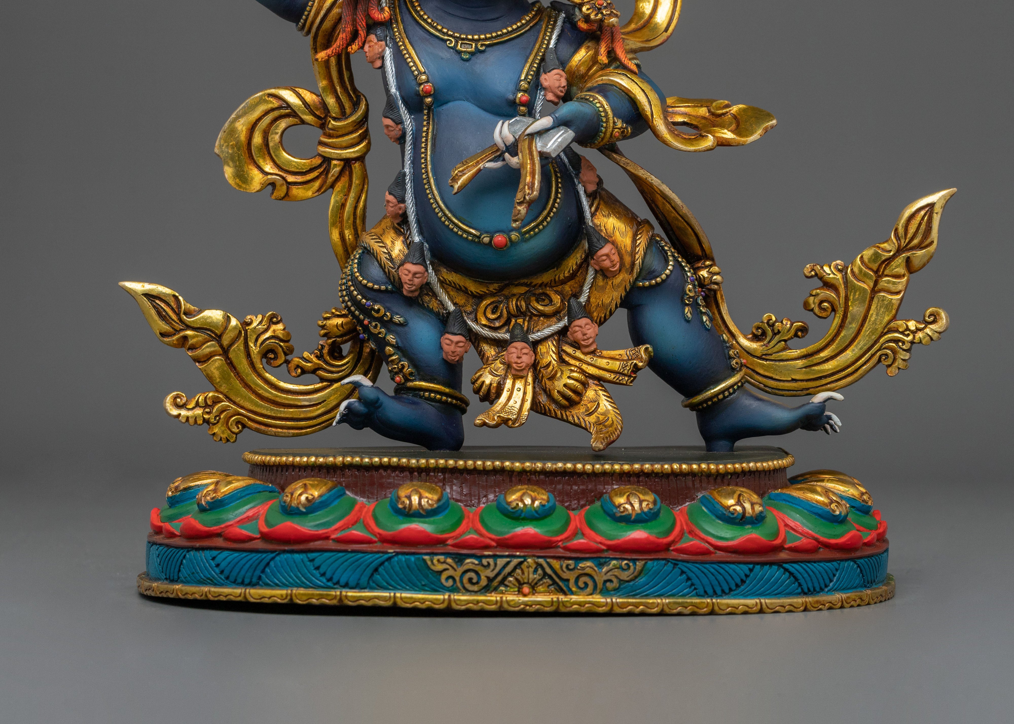 Black Manjushri Handmade Statue in Oxidized Copper