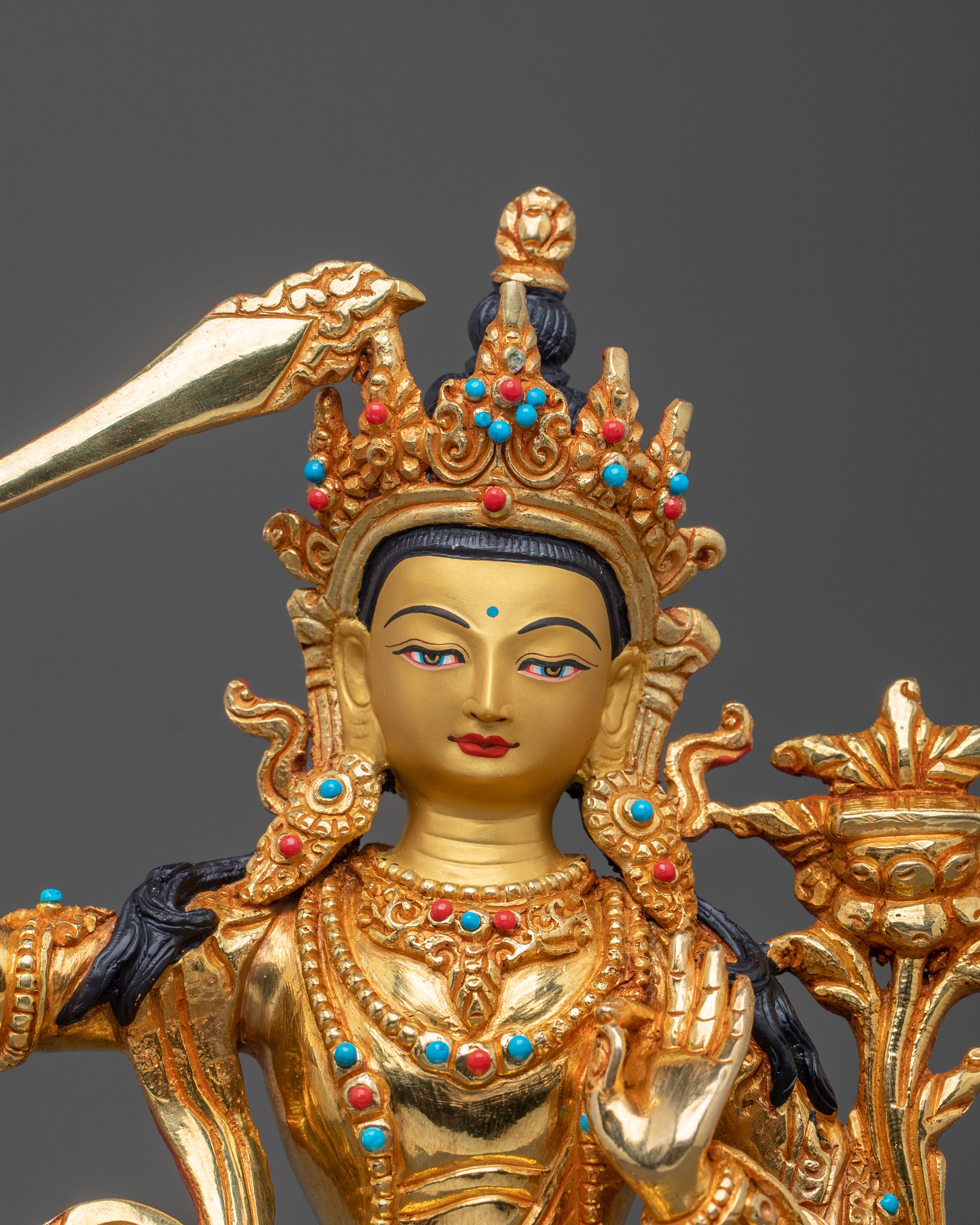 Manjushri Buddhist Statue for Decor: Bodhisattva of Wisdom