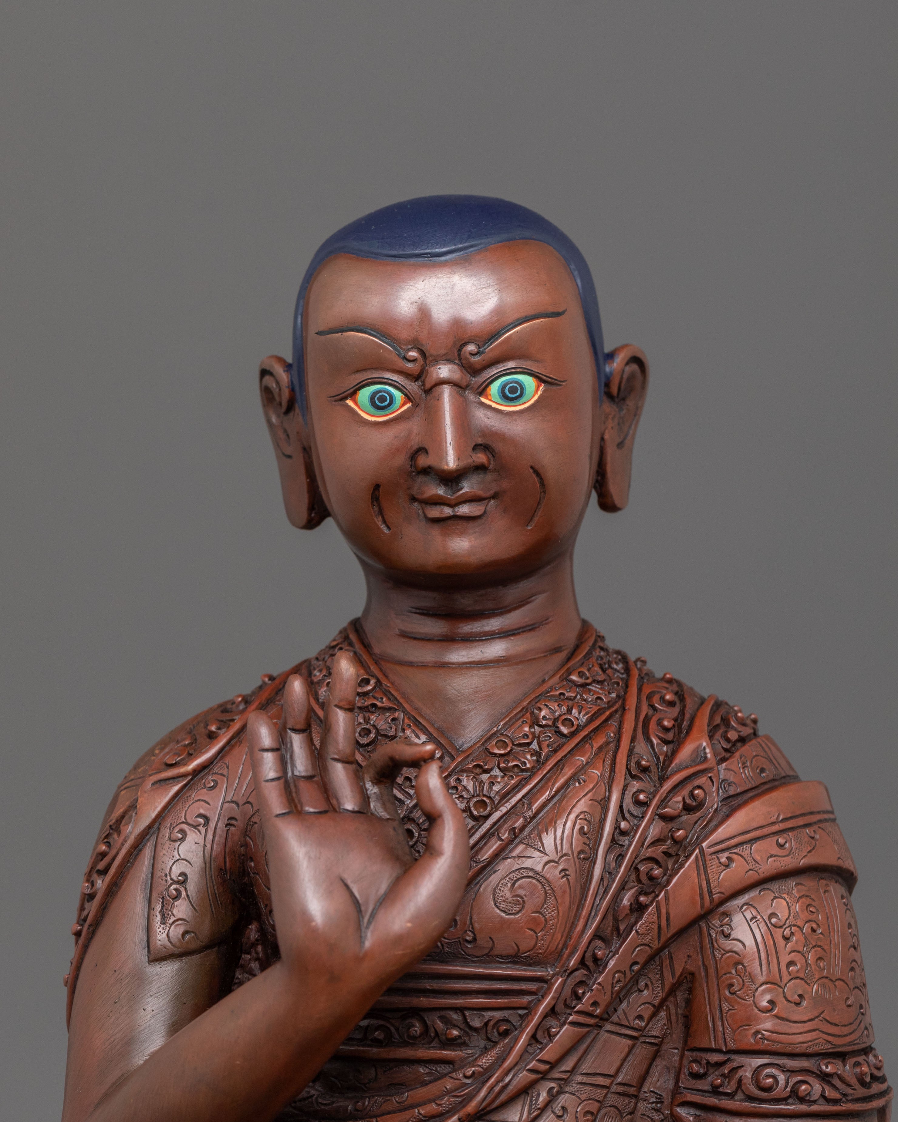 Handcrafted Disciples Figurine of Tsongkhapa | Home Decor