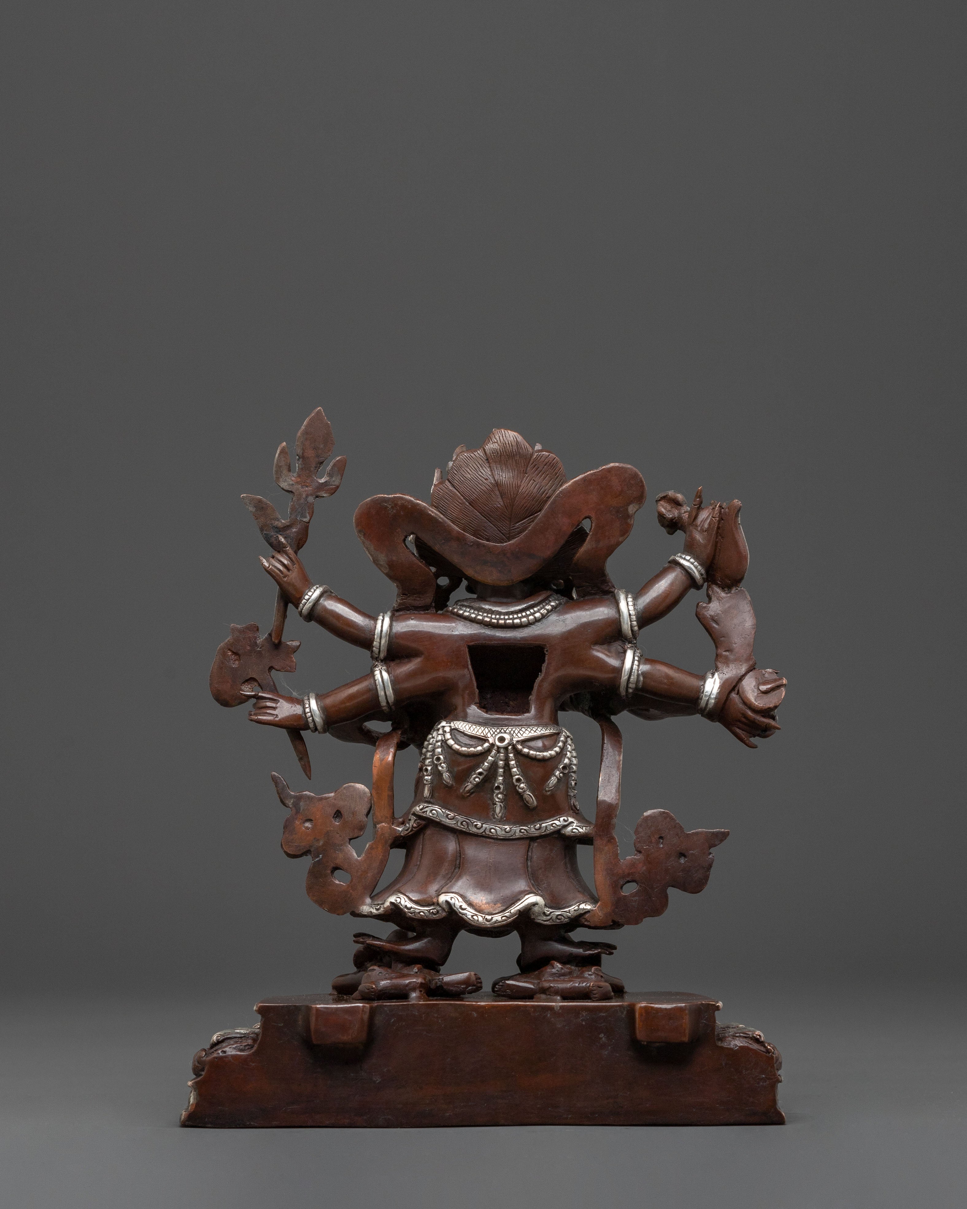 White Mahakala Sacred Statue | Protector Figure