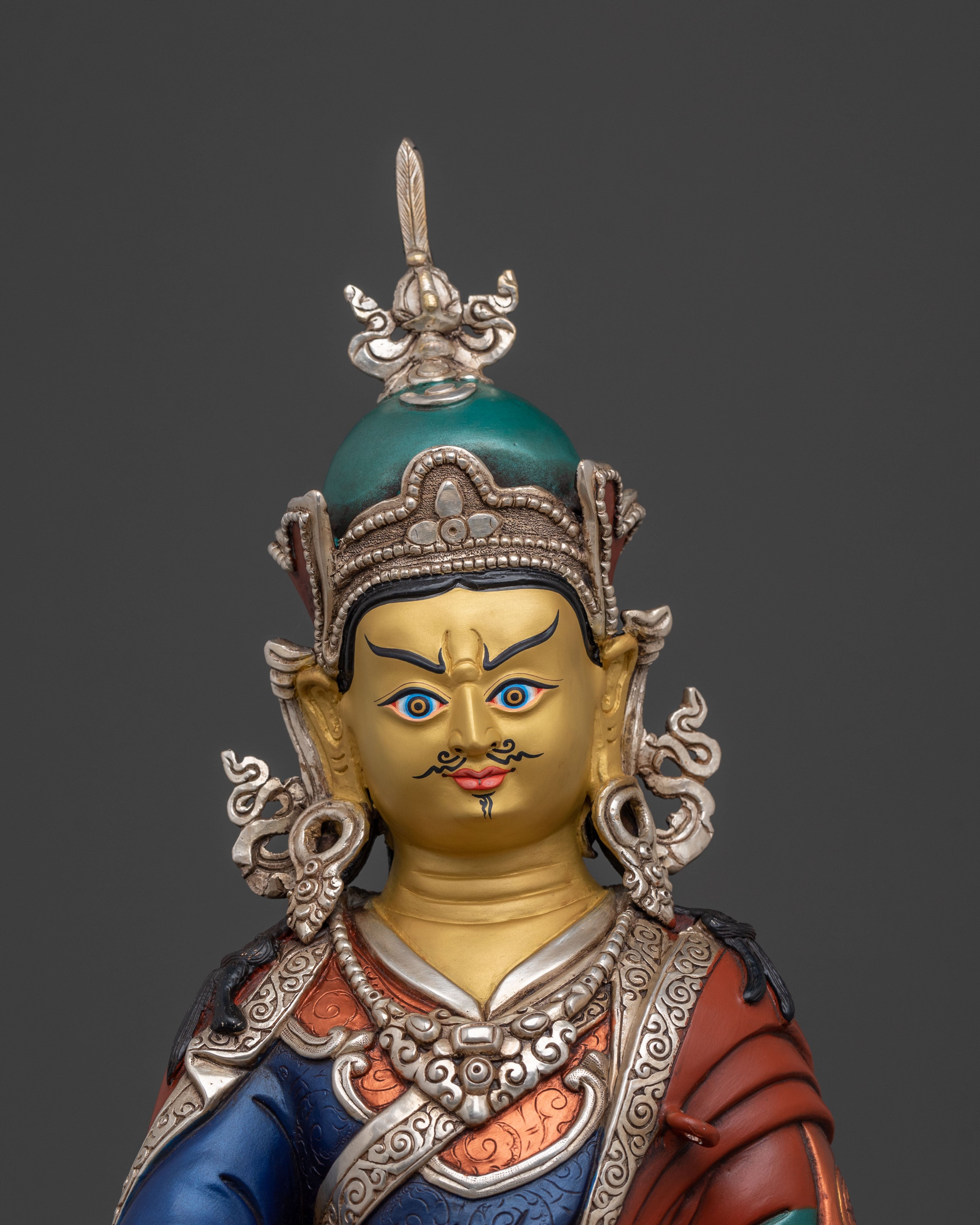 Guru Rinpoche Statue | 24K Gold Gilded Masterpiece