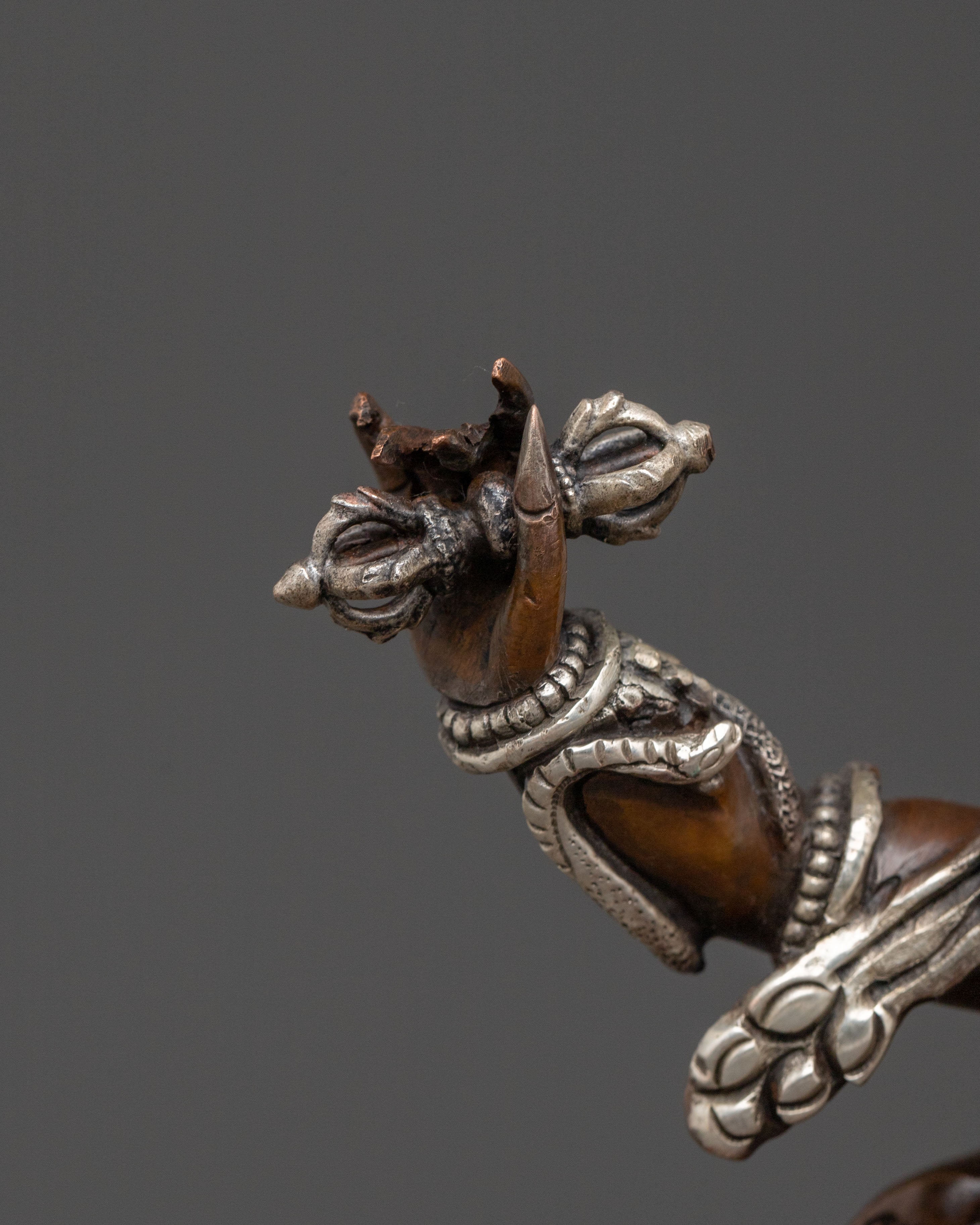 Guru Drakpo Protector Statue | Oxidized Copper Figure