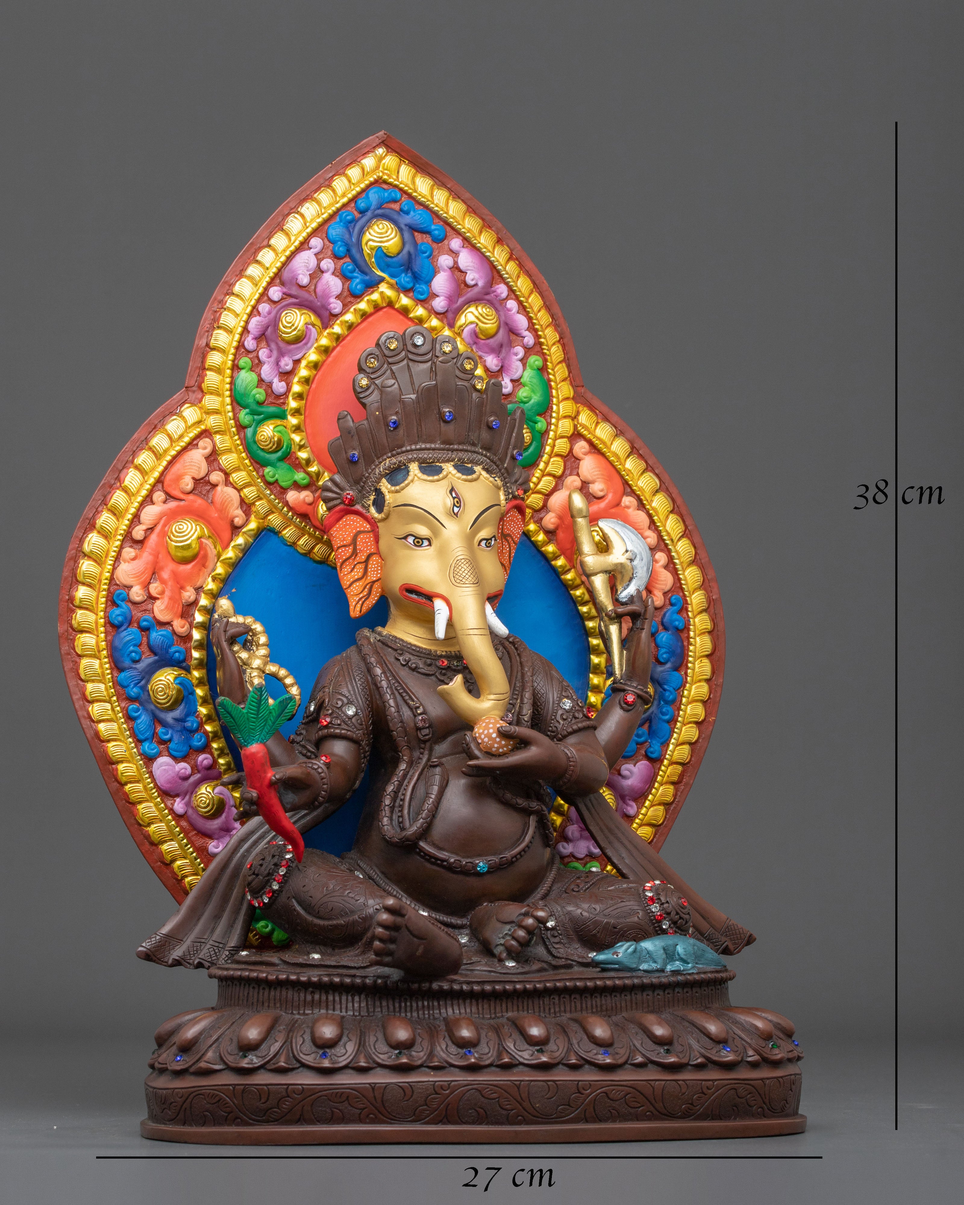 God Ganesha Spiritual Sculpture | Auspicious Oxidized Copper