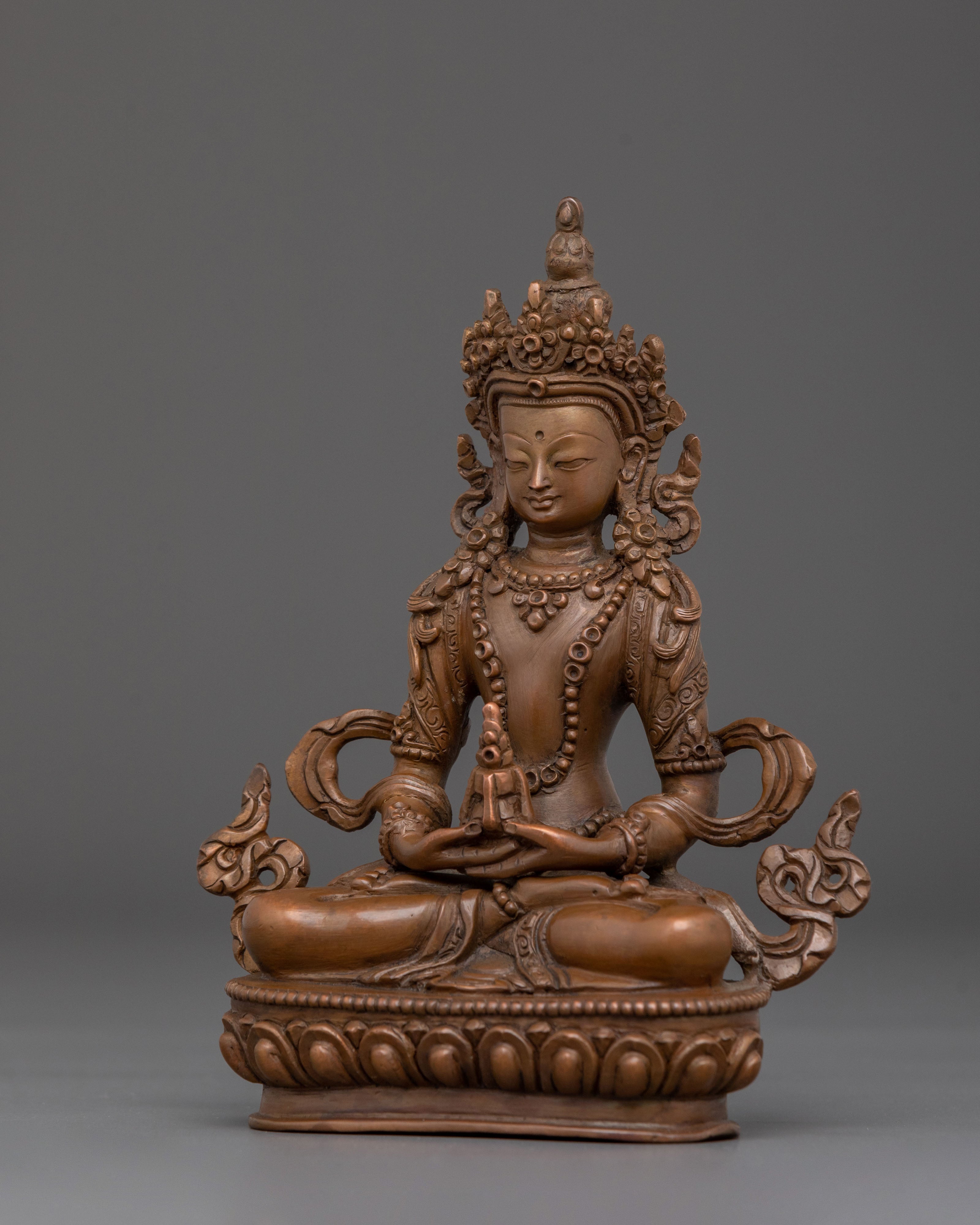 Hand-Carved Amitayus Sculpture | Long Life Buddha