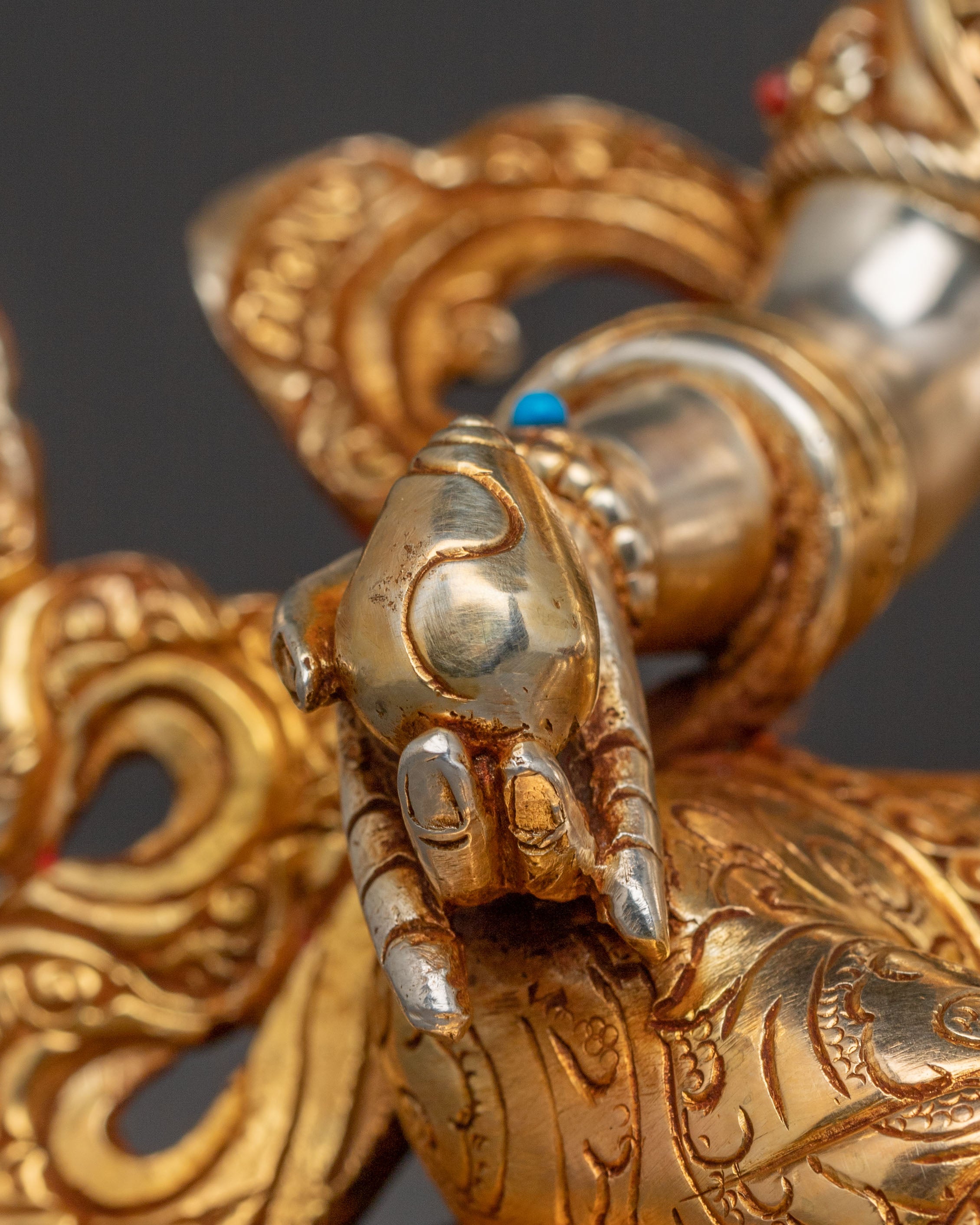 Prosperity Icon Dzambhala Statue | Handcrafted Gold Gilded Statue