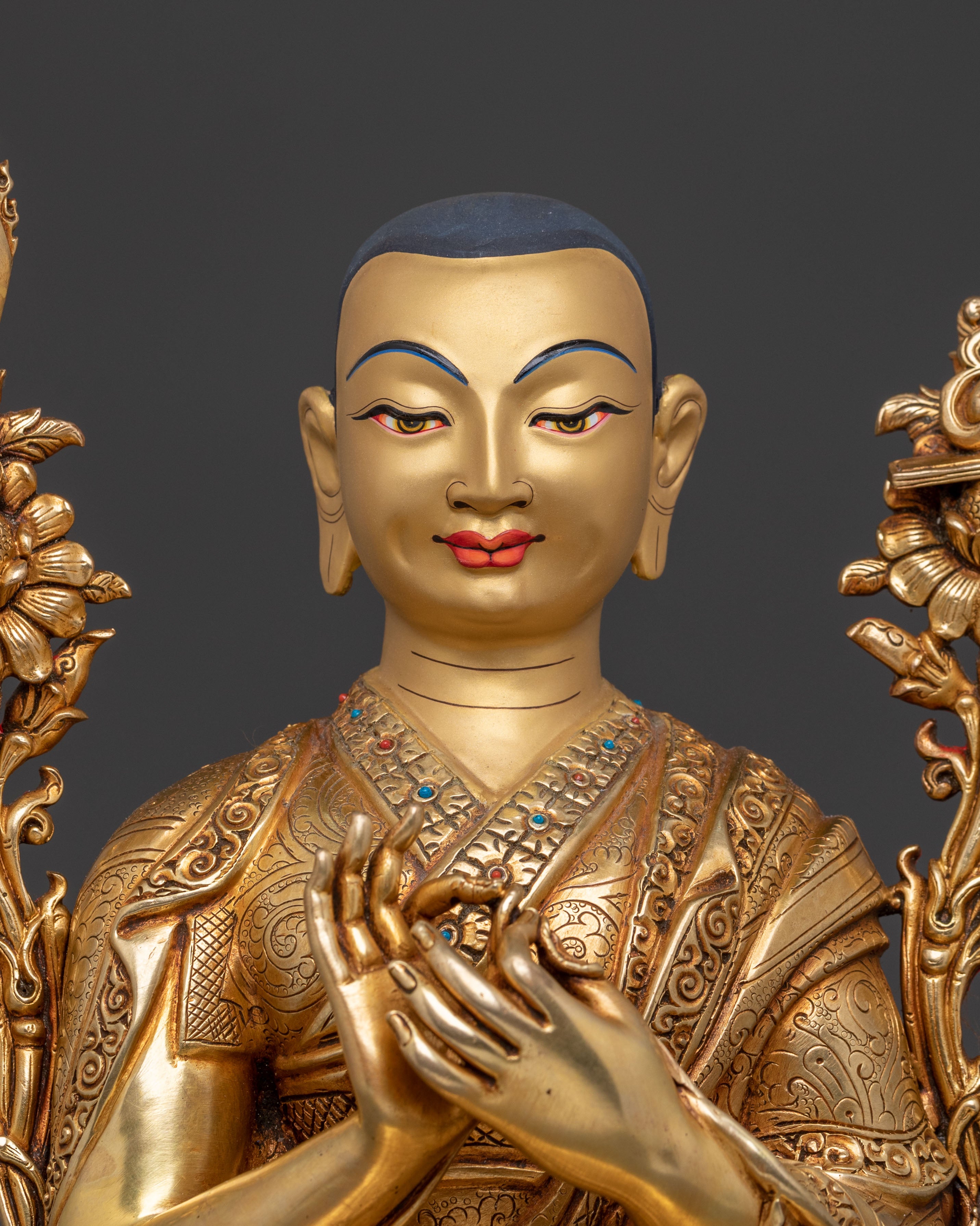 Tsongkhapa Sacred Statue with Disciples | Spiritual Icons