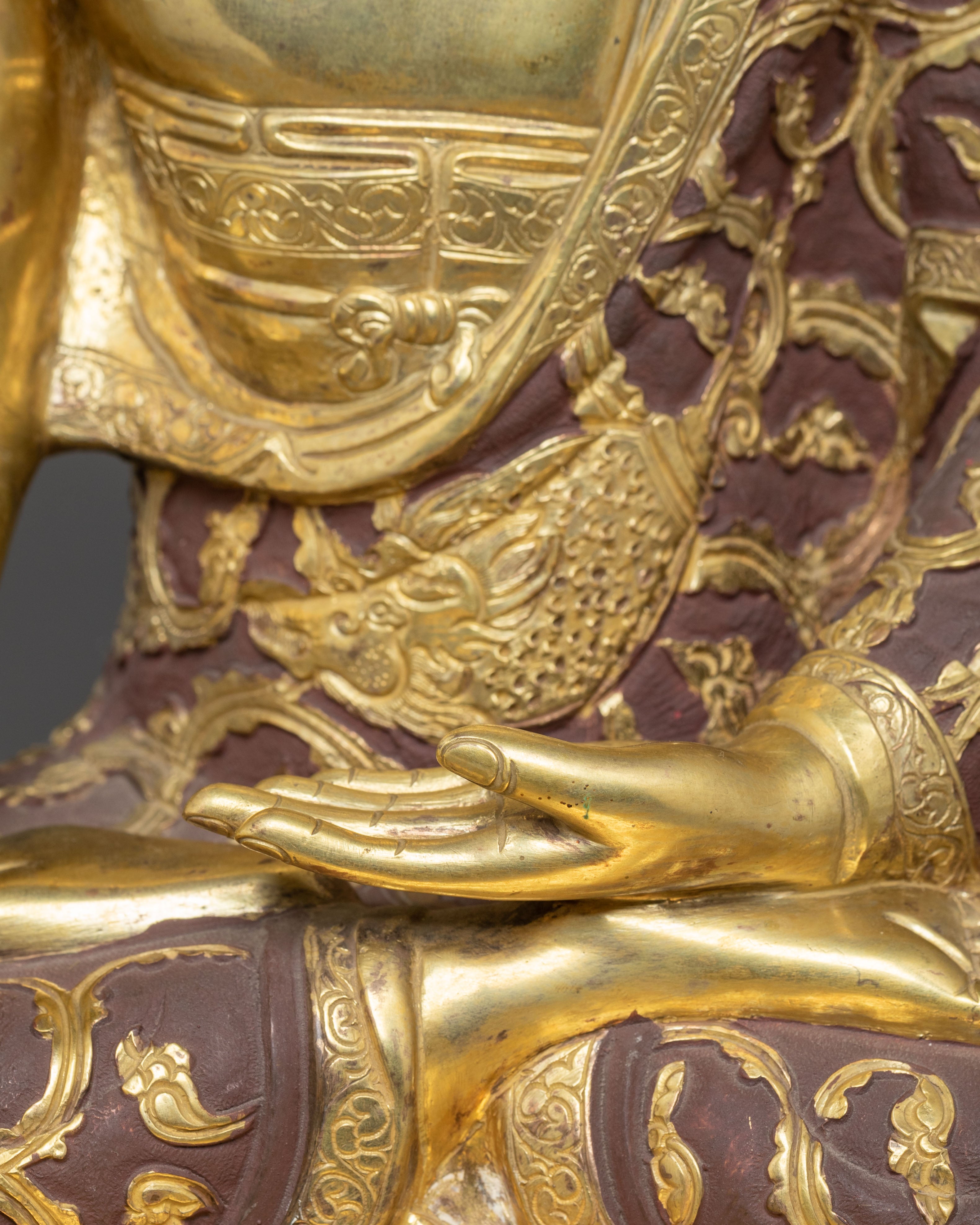 Handmade Buddhist Statue of Gautama Buddha | Shakyamuni Buddha Sculpture