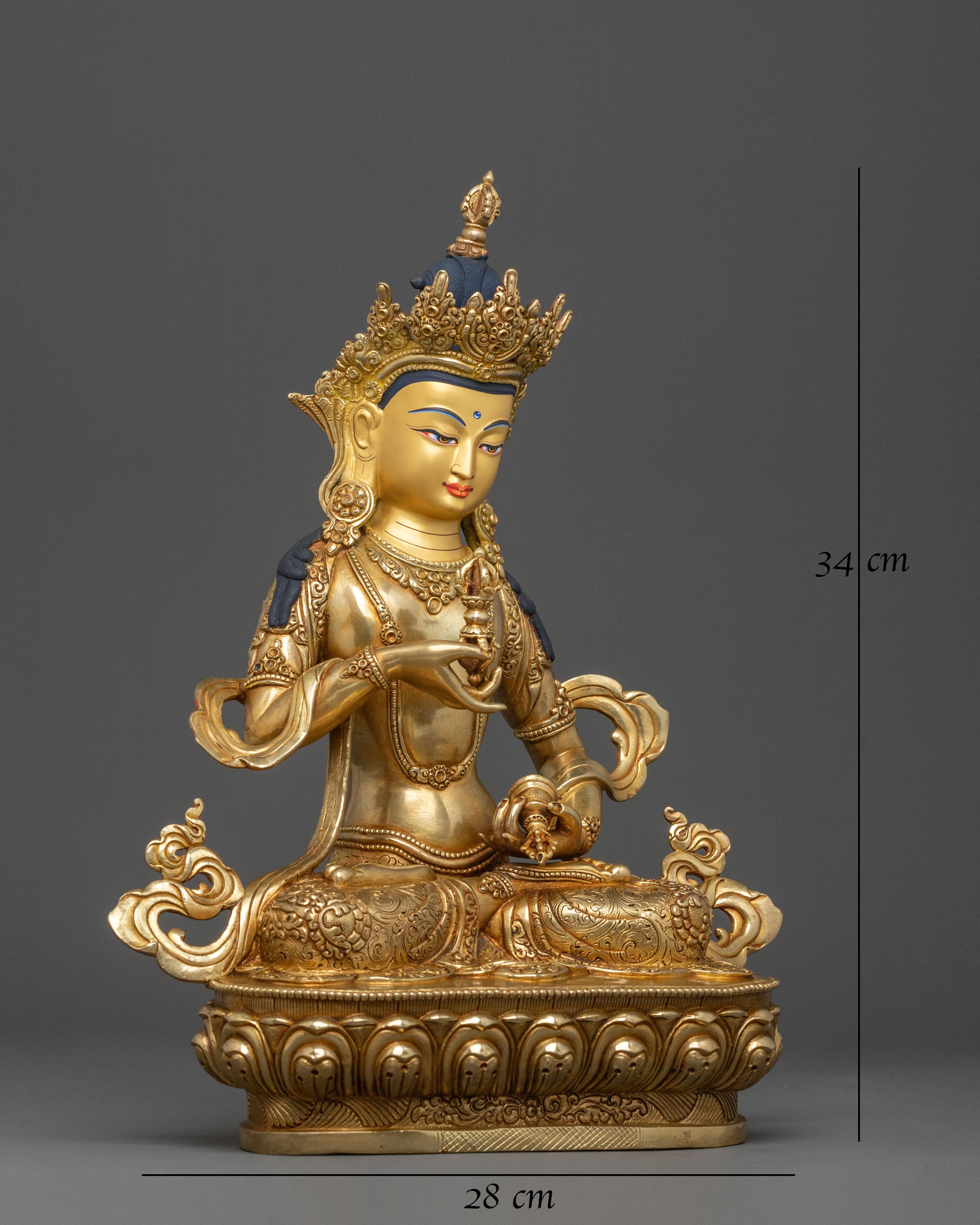 Vajrasattva Golden Statue | Spiritual Protection
