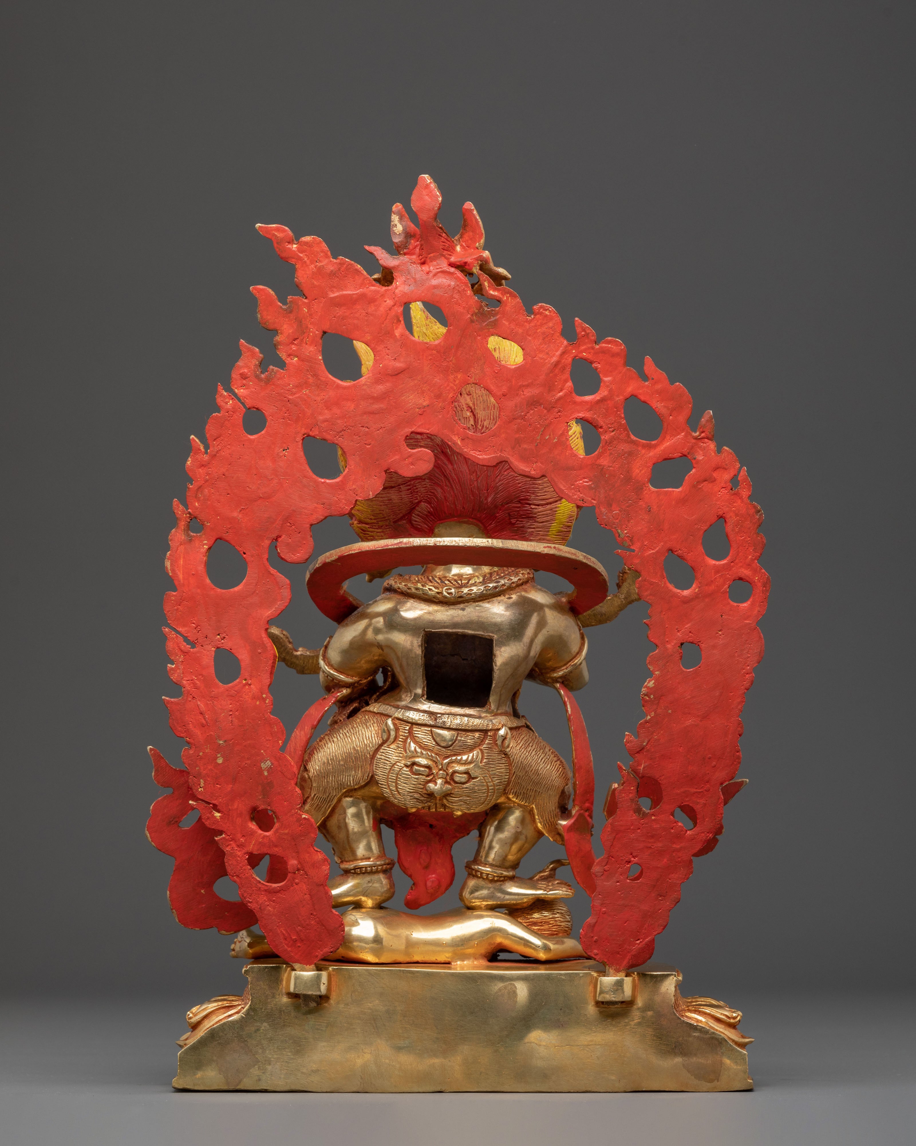 Handcrafted Wrathful Sakya Mahakala Statue | Traditional Tibetan Art