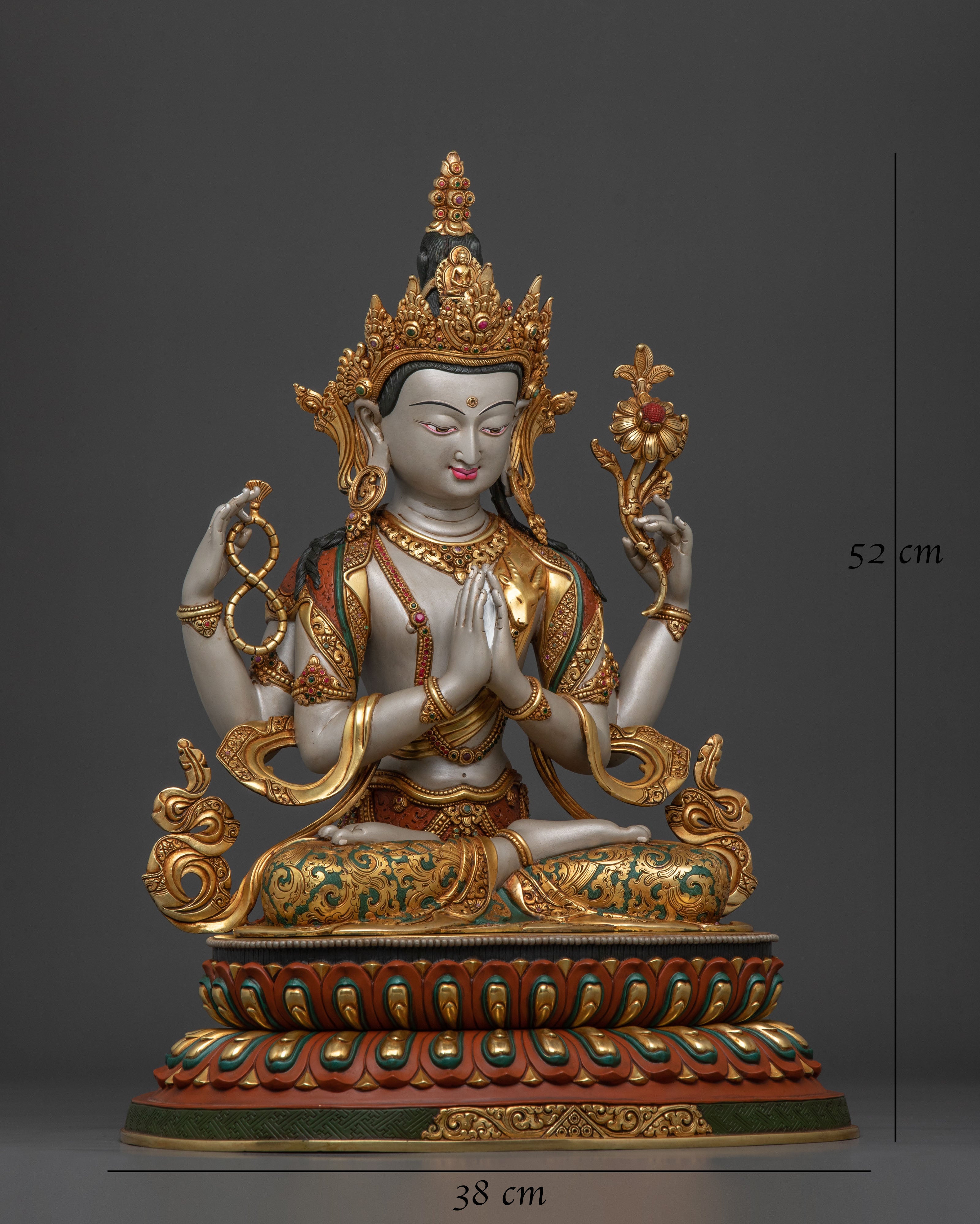 Four-Armed Chenrezig Statue | Nepalese Artistry