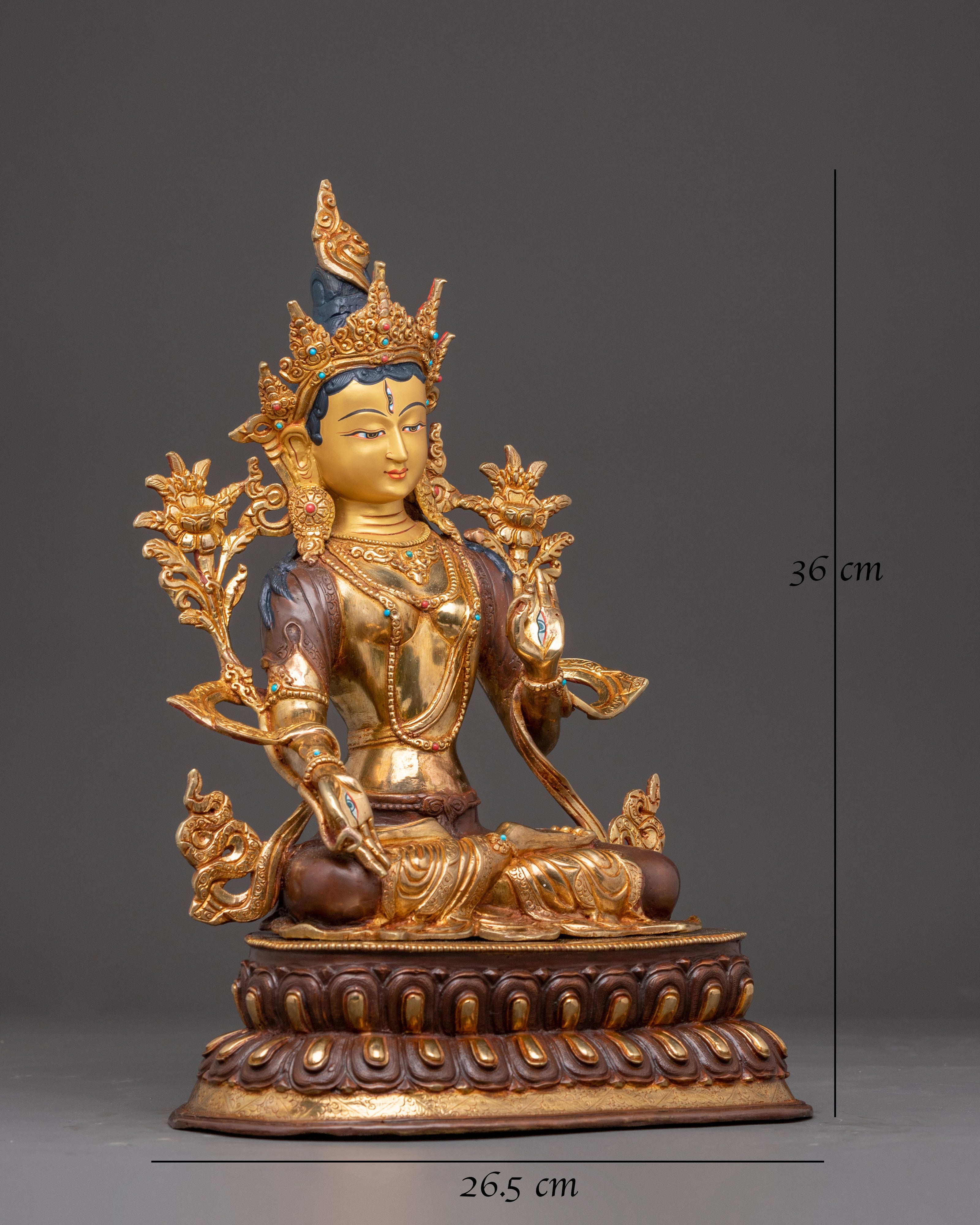 White Tara Statue, Manifestation of Chenrezig | Symbol of Longevity