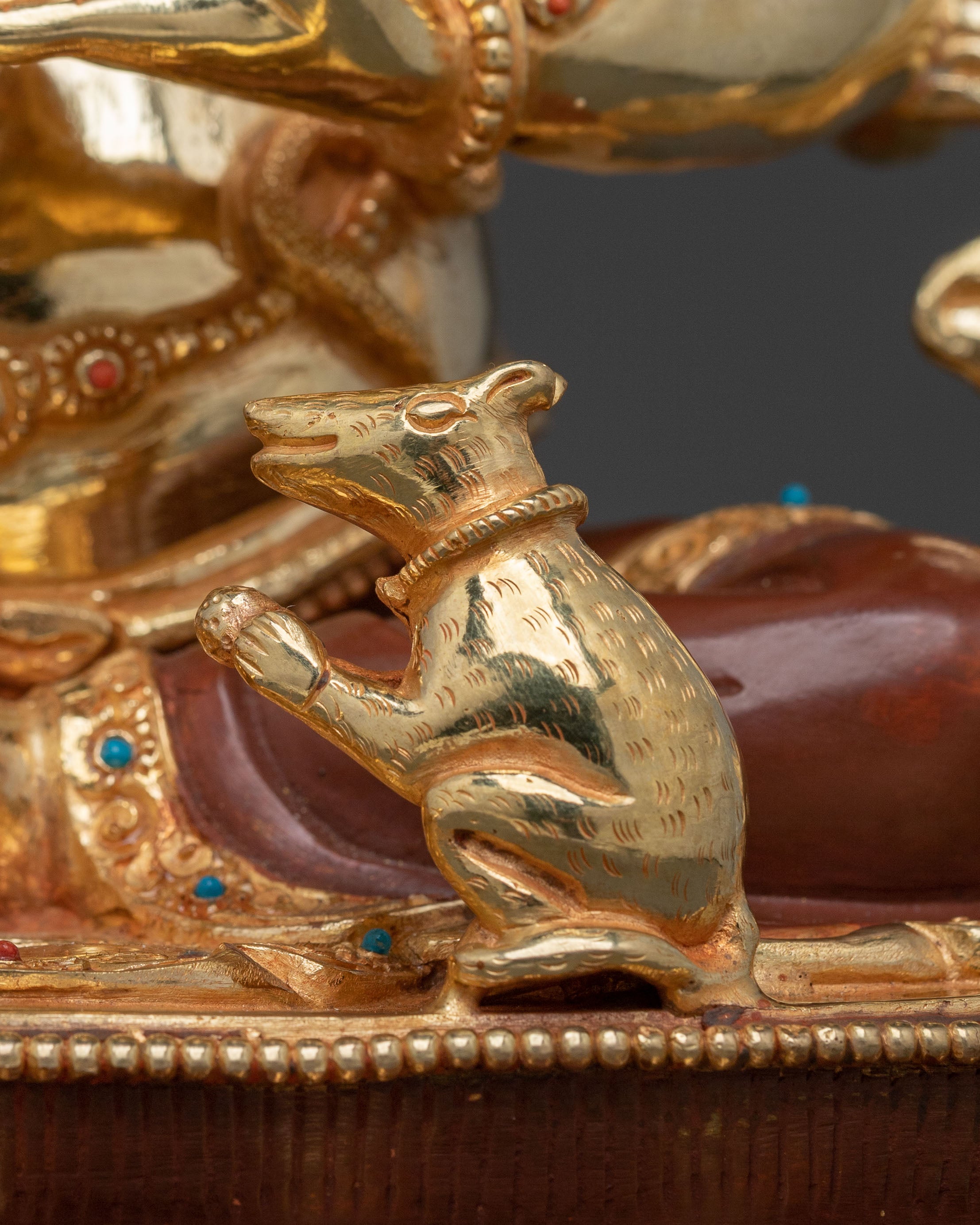 God Ganesh Golden Statue for Rituals | Lord Ganesha Remover of Obstacles