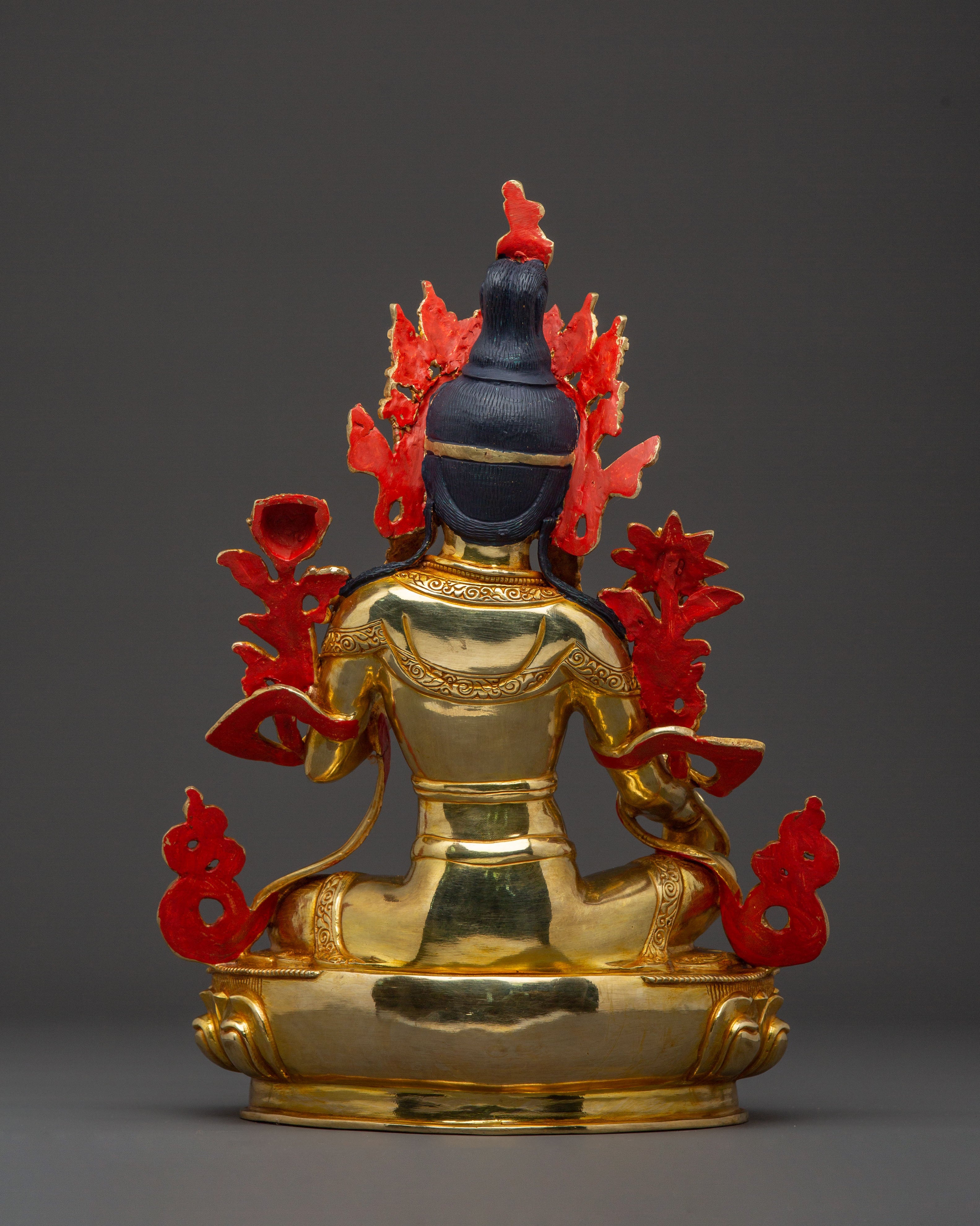 Green Tara Statue: Mother of Compassion - Radiant Gold Gilded