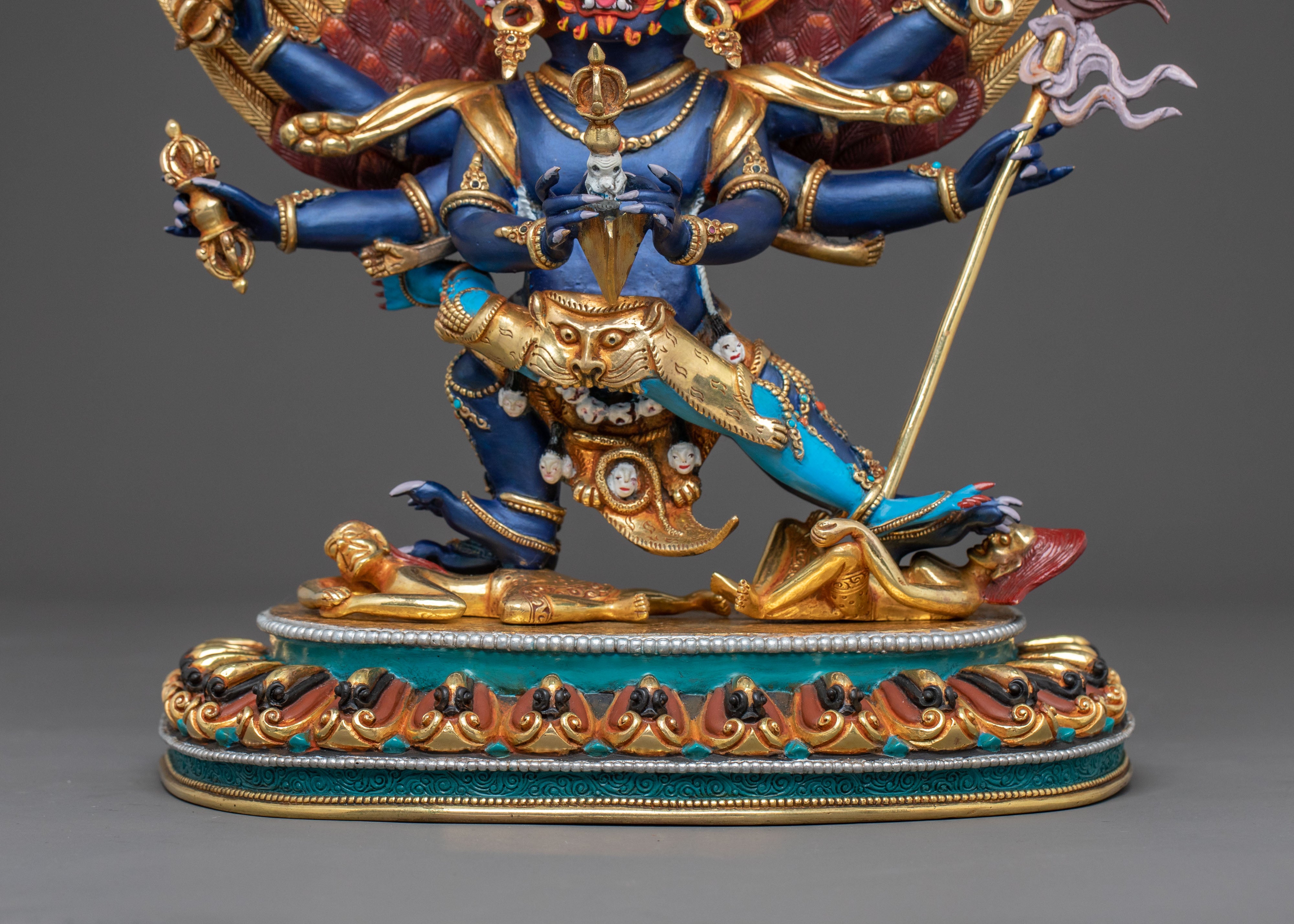 Vajrakilaya Wrathful Deity Sculpture | Buddhist Altar Decor