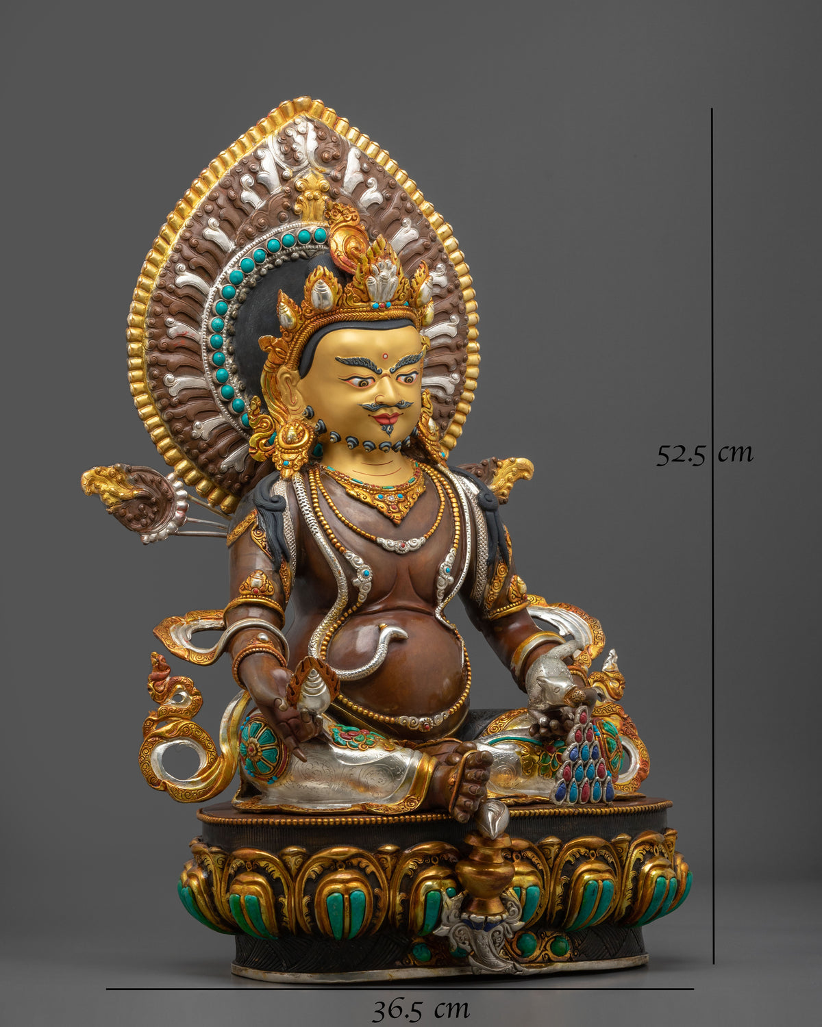 Traditional Dzambhala Wealth Deity Statue | Guardian of Prosperity