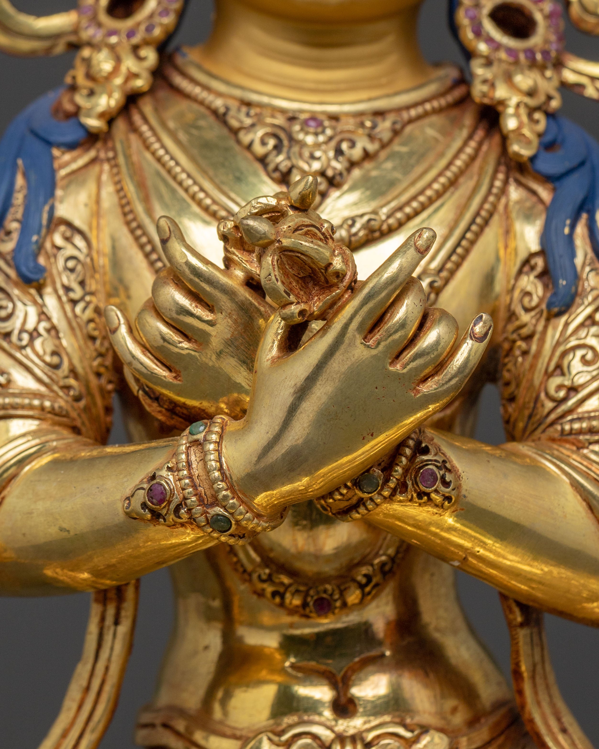 Vajradhara Divine Statue | 24K Gold Gilded Figure