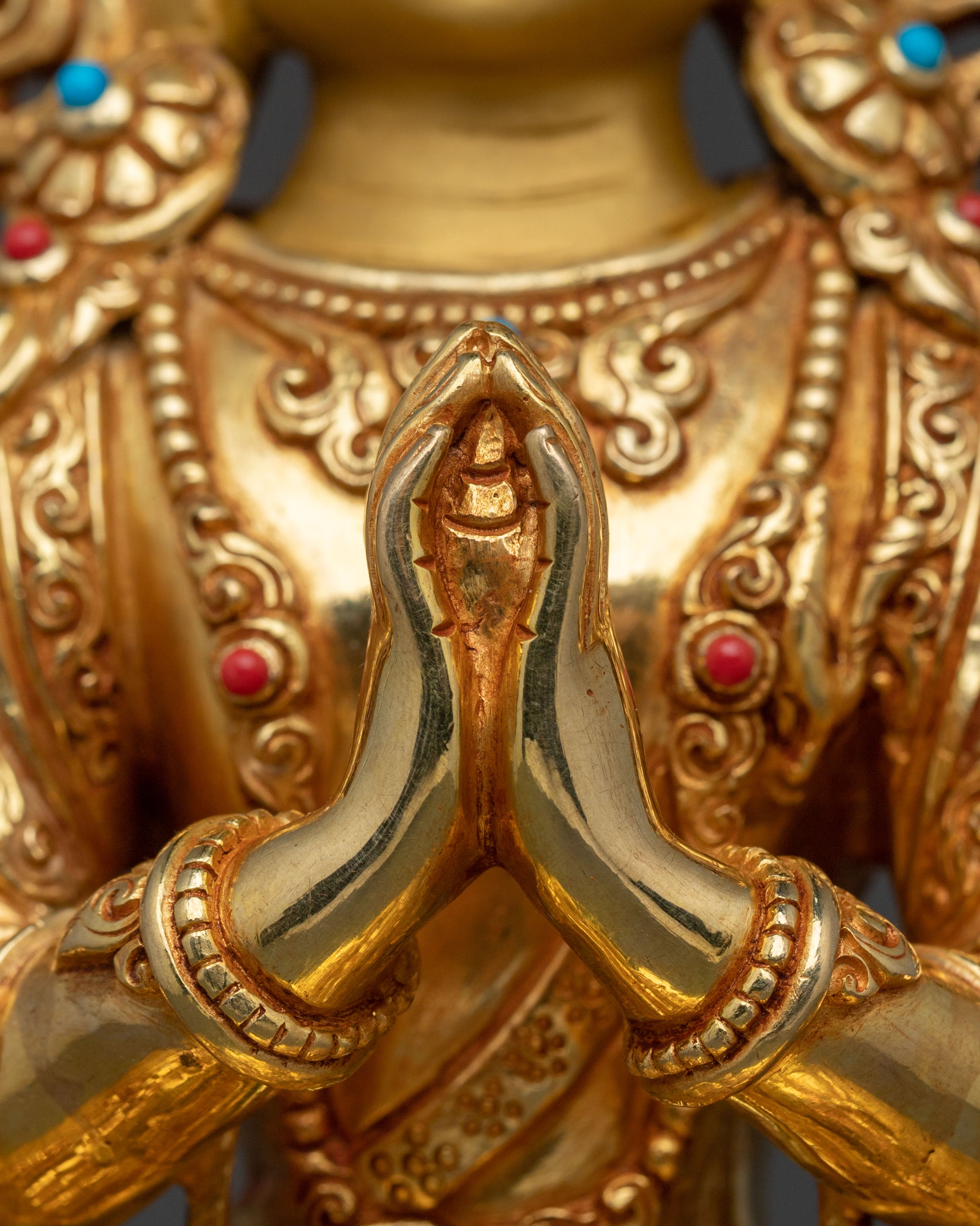 Four Armed Chenrezig Divine Sculpture | Made in Nepal