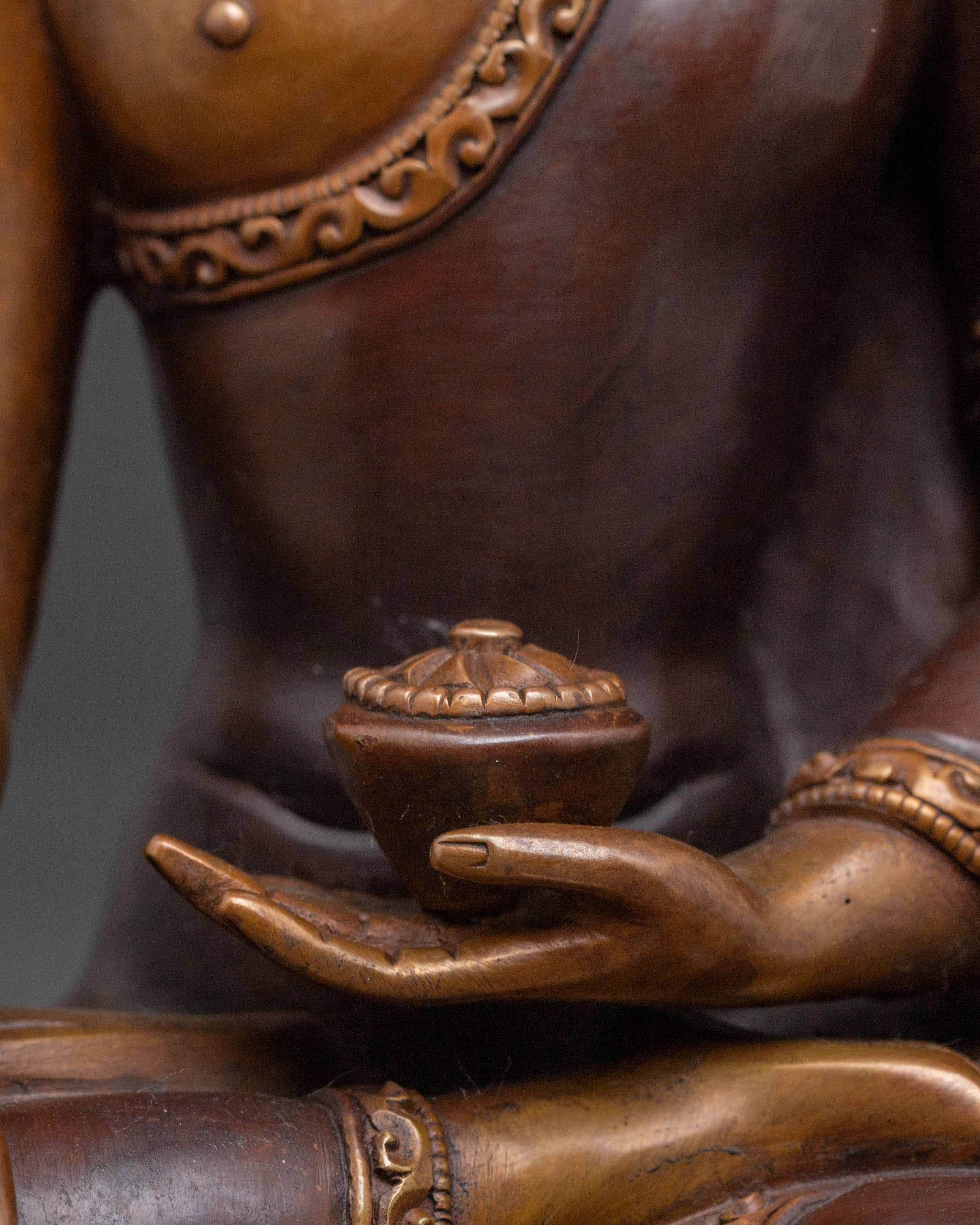 Sacred Shakyamuni Buddha Meditation Statue | Oxidized Copper Statue