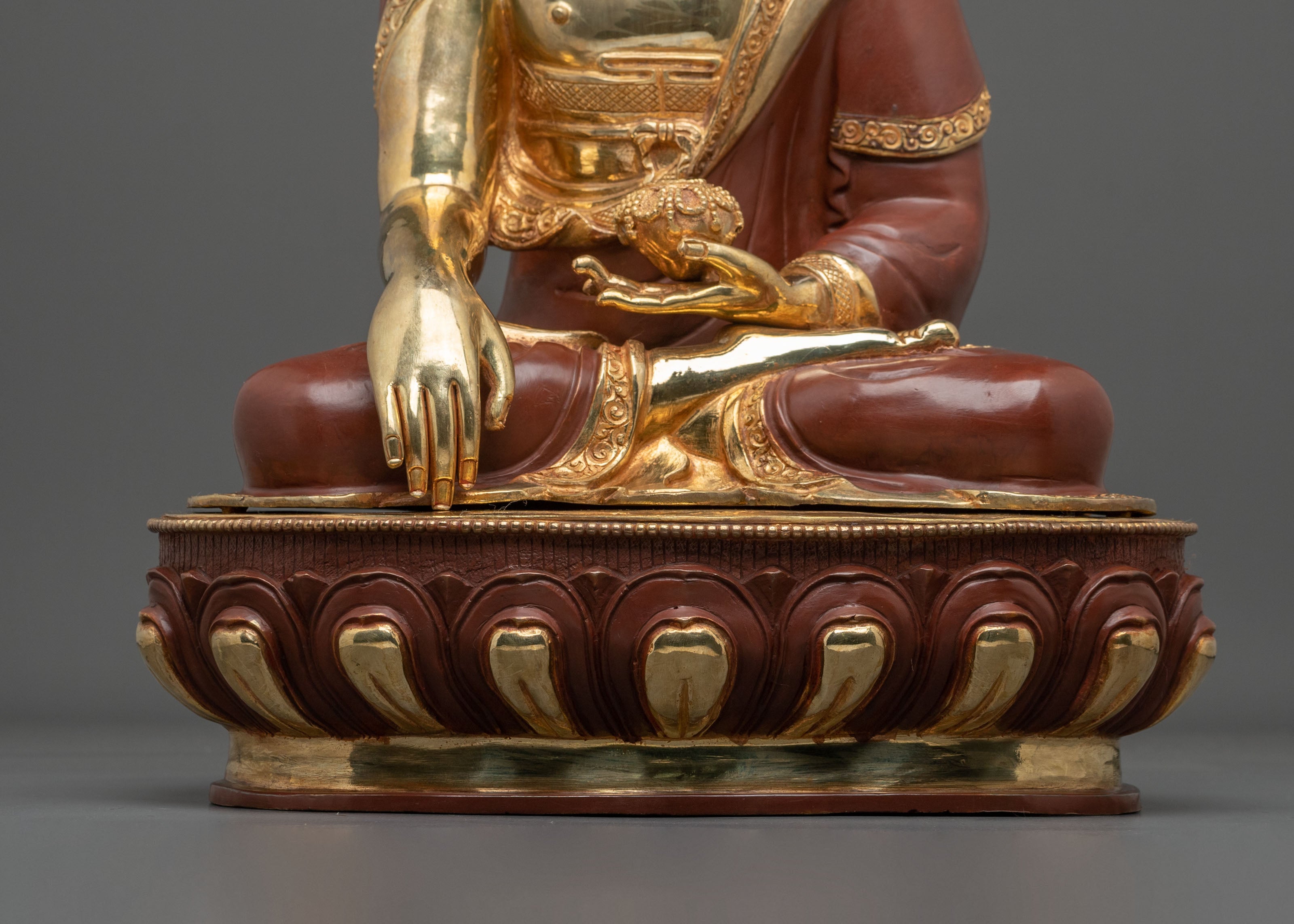 Shakyamuni Buddha Copper Sculpture | Altar Decor