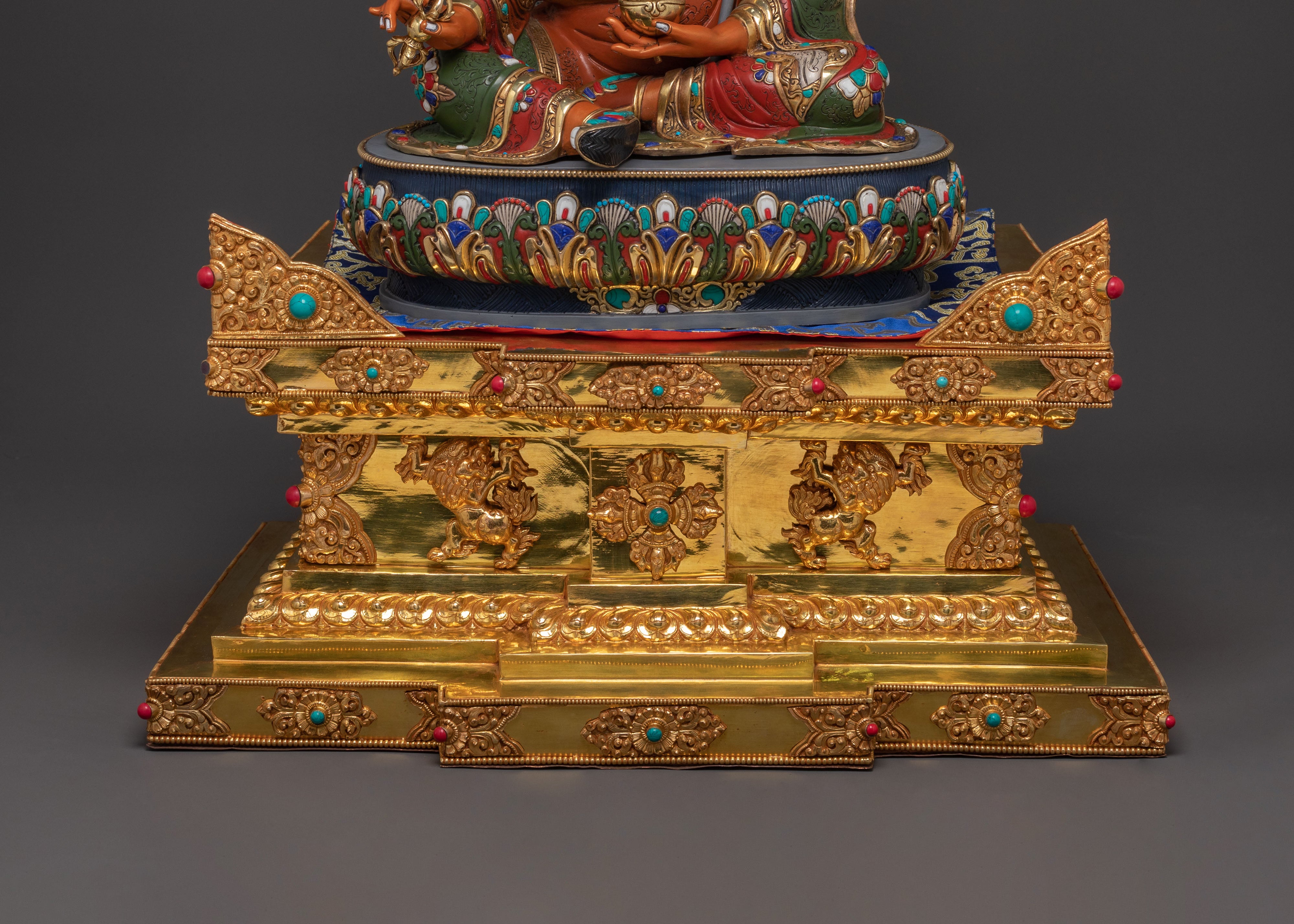 Statue of Guru Rinpoche On Throne | Wisdom Figure