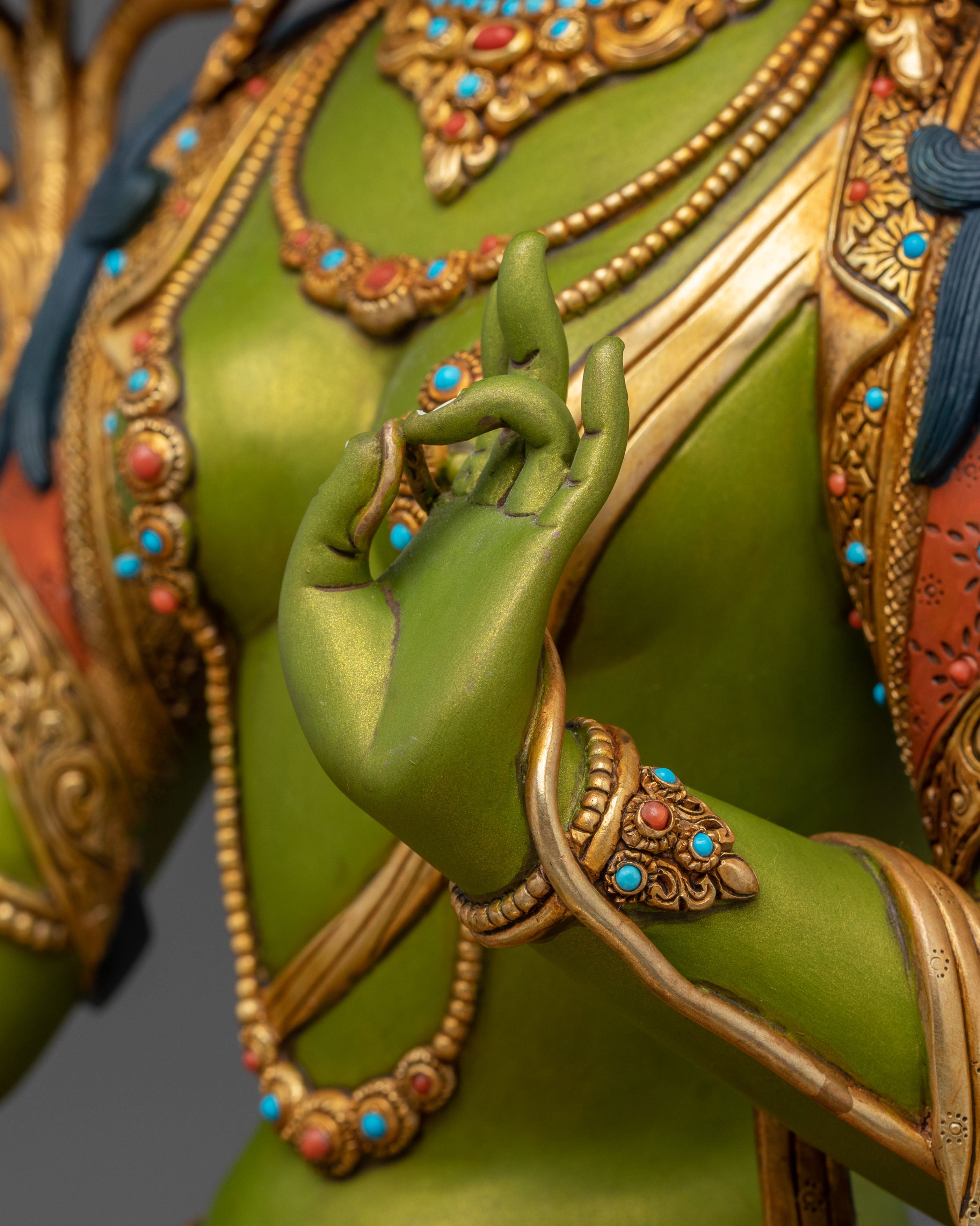 Green Tara Statue | Peaceful Buddhist Guardian