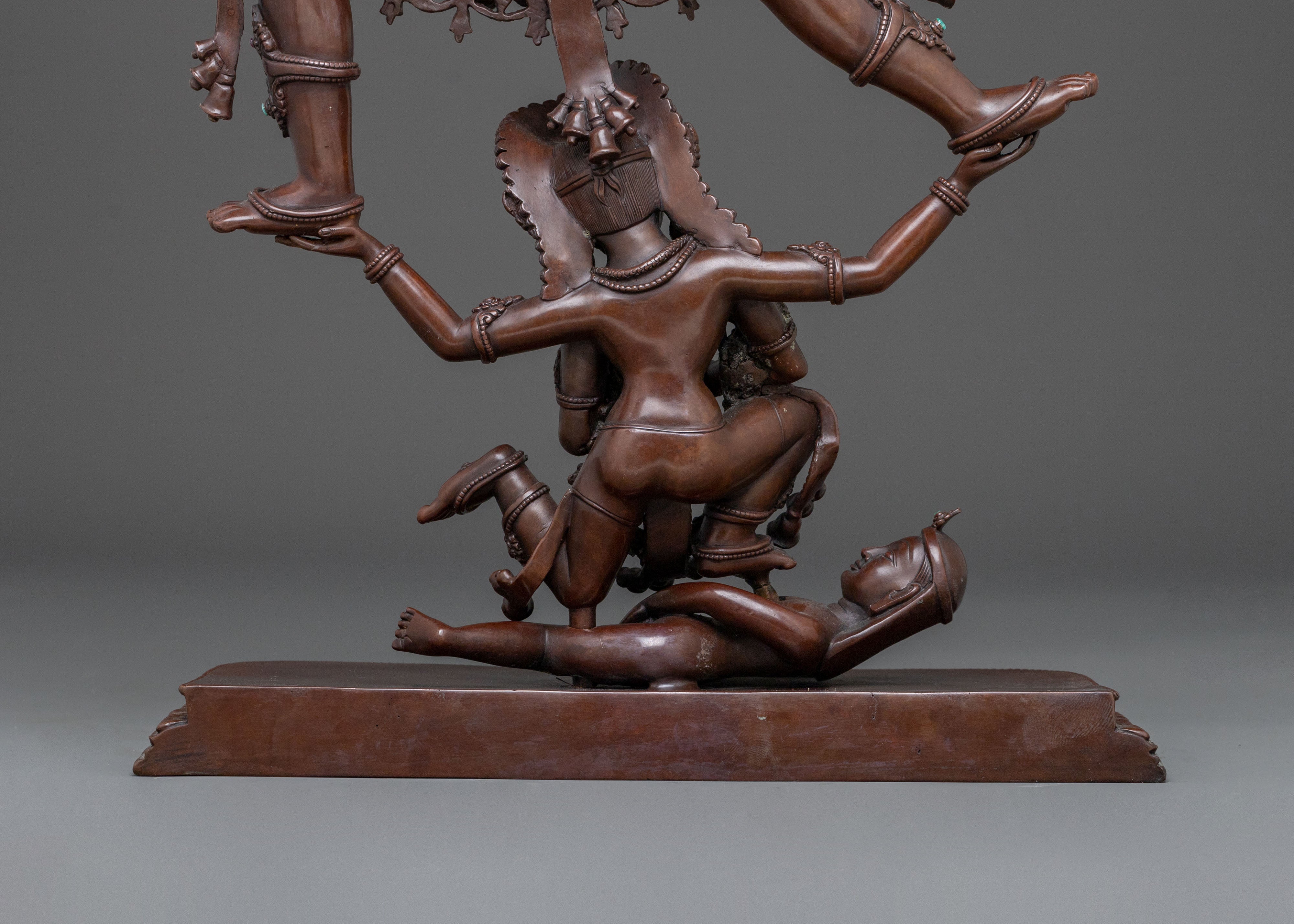 Goddess Siddhi Laxmi: Oxidized Copper Figurine