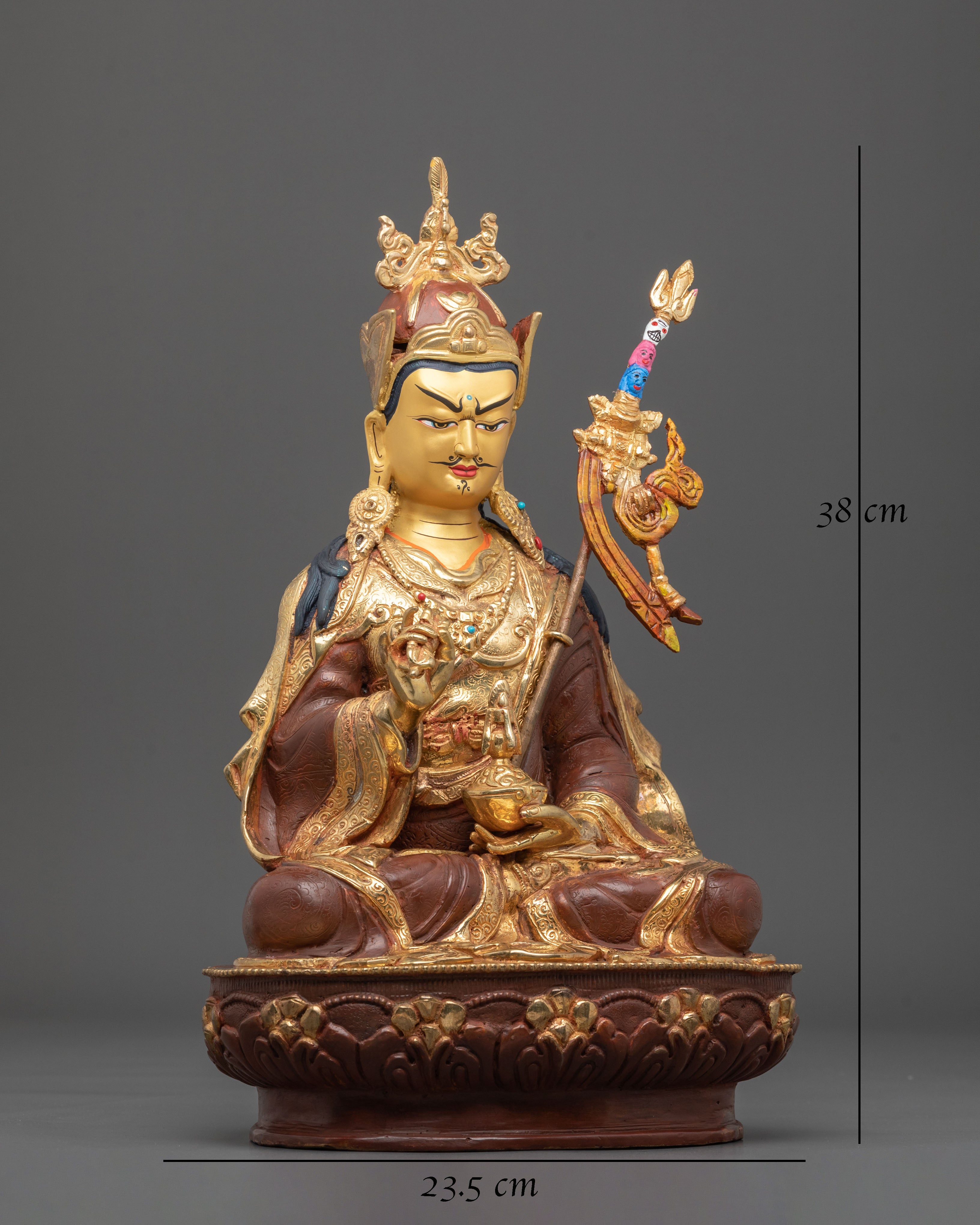 Guru Tsokye Dorje Buddhist Master Statue | 24K Gold Gilded