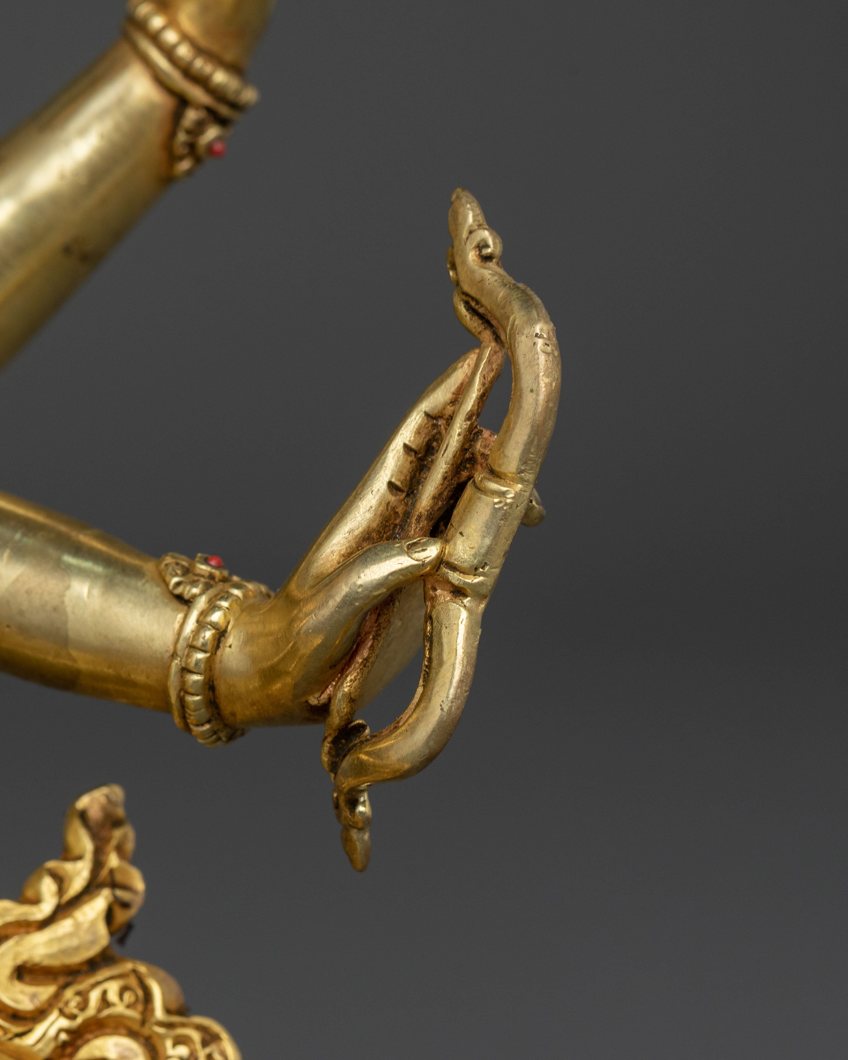 Namgyalma Buddhist Statue: Handcrafted 24K Gold Gilded Statue